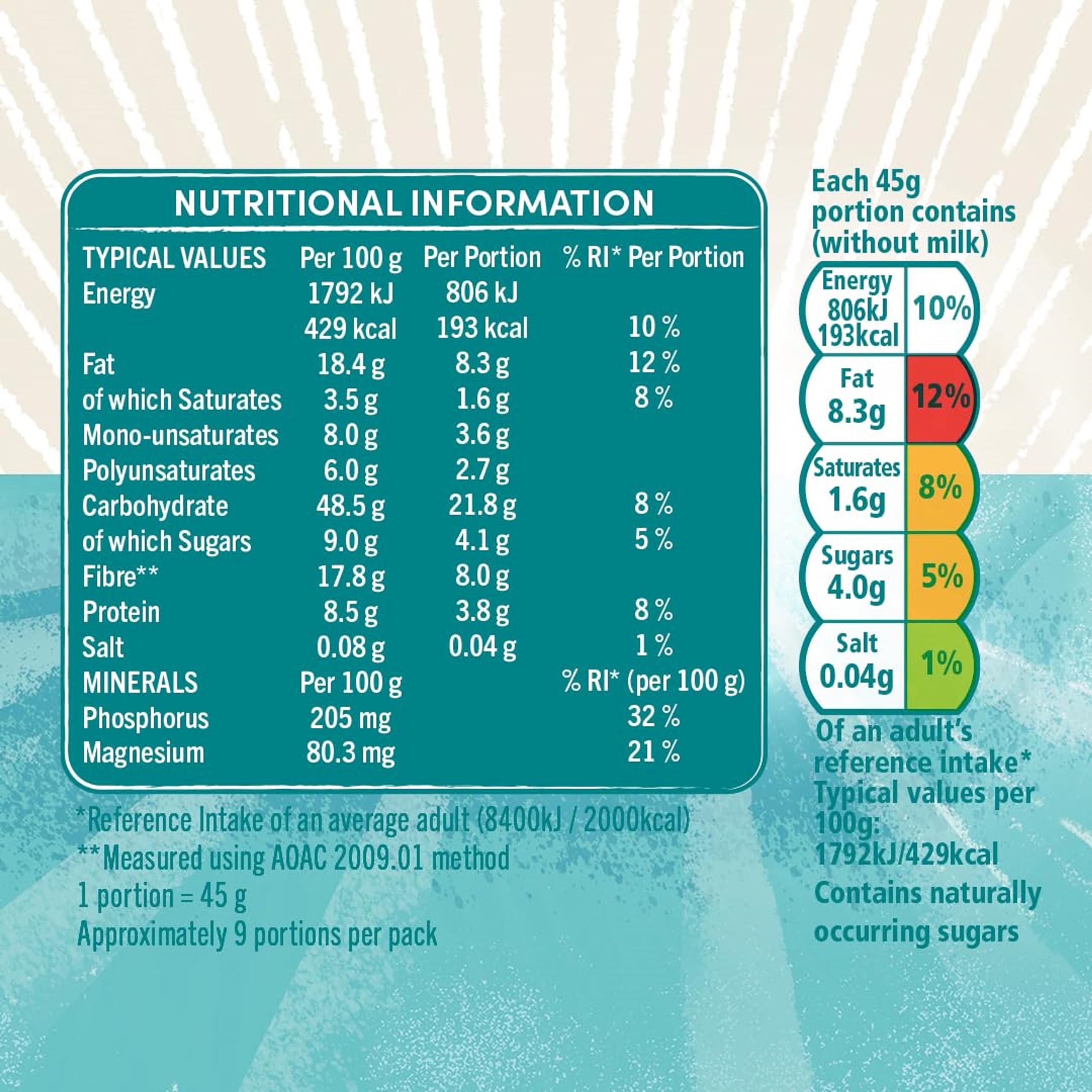JORDANS Granola No Added Sugar Apple & Berries Cereal | 4 x 425g Multi-pack | High Fibre 3