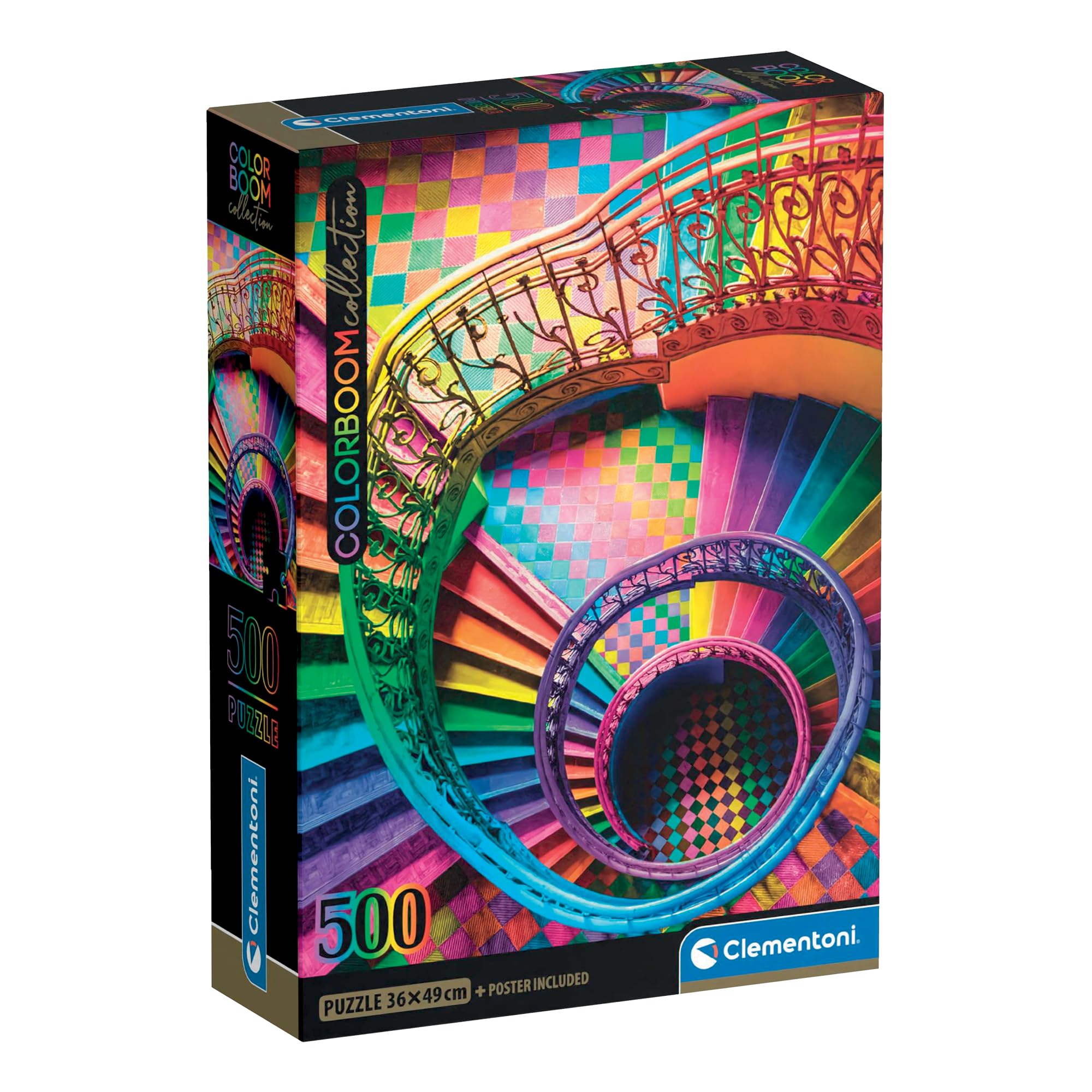 Clementoni Colorboom Stairs Jigsaw Puzzle - 500 Pieces | 49 x 36 cm