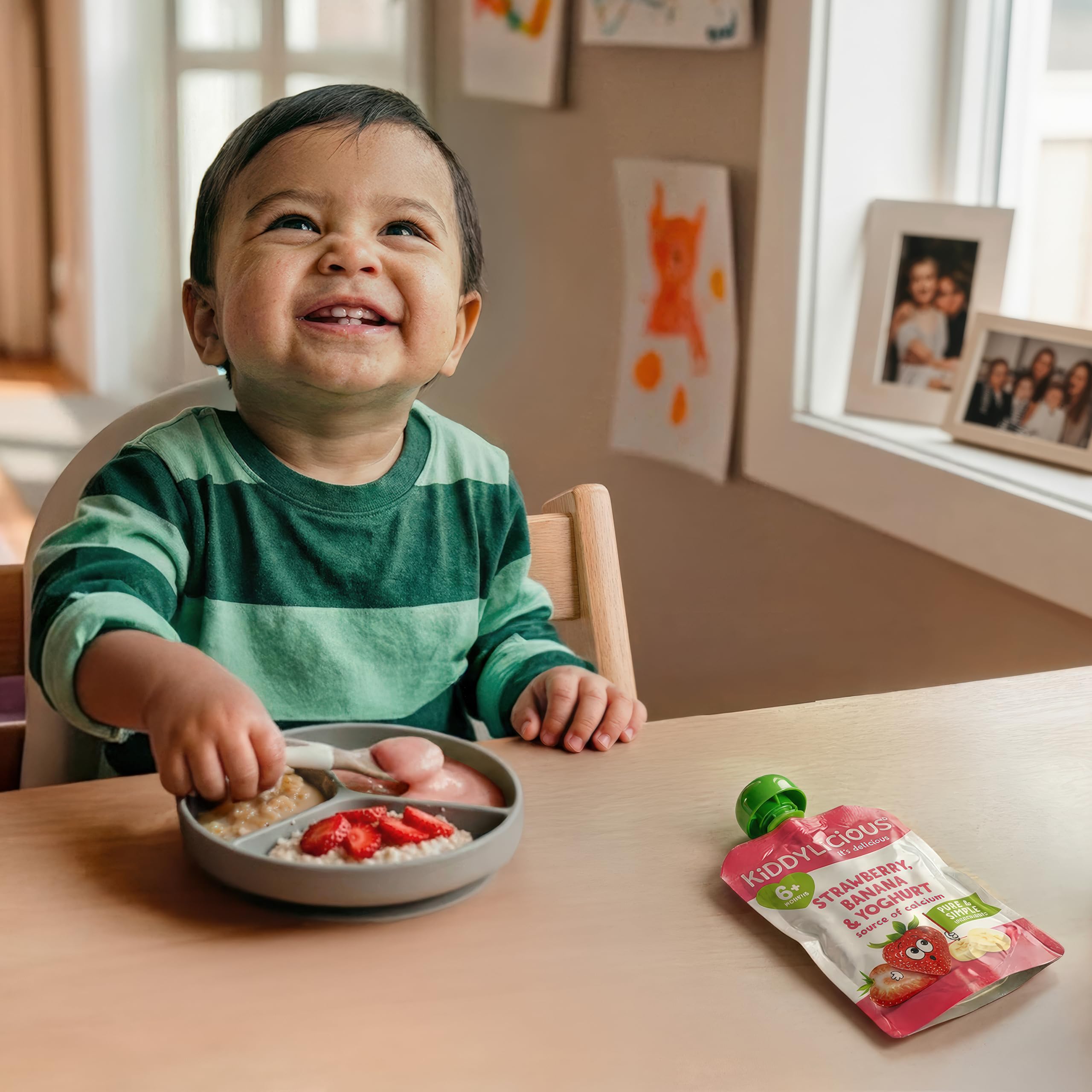 Kiddylicious Apple, Strawberry & Spinach Fruit Pouches - 6 x 100g Pack | Suitable for 6+ Months 3