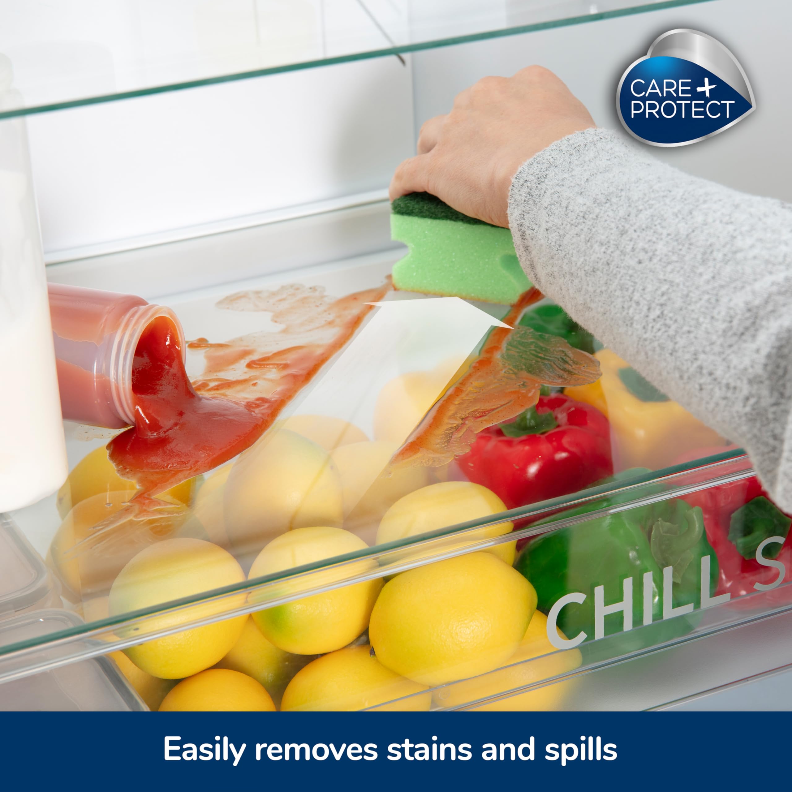 CARE + PROTECT Rapid Action Hygienic Fridge Cleaner - 500 ml Spray, Fresh Scent, Sanitiser 2