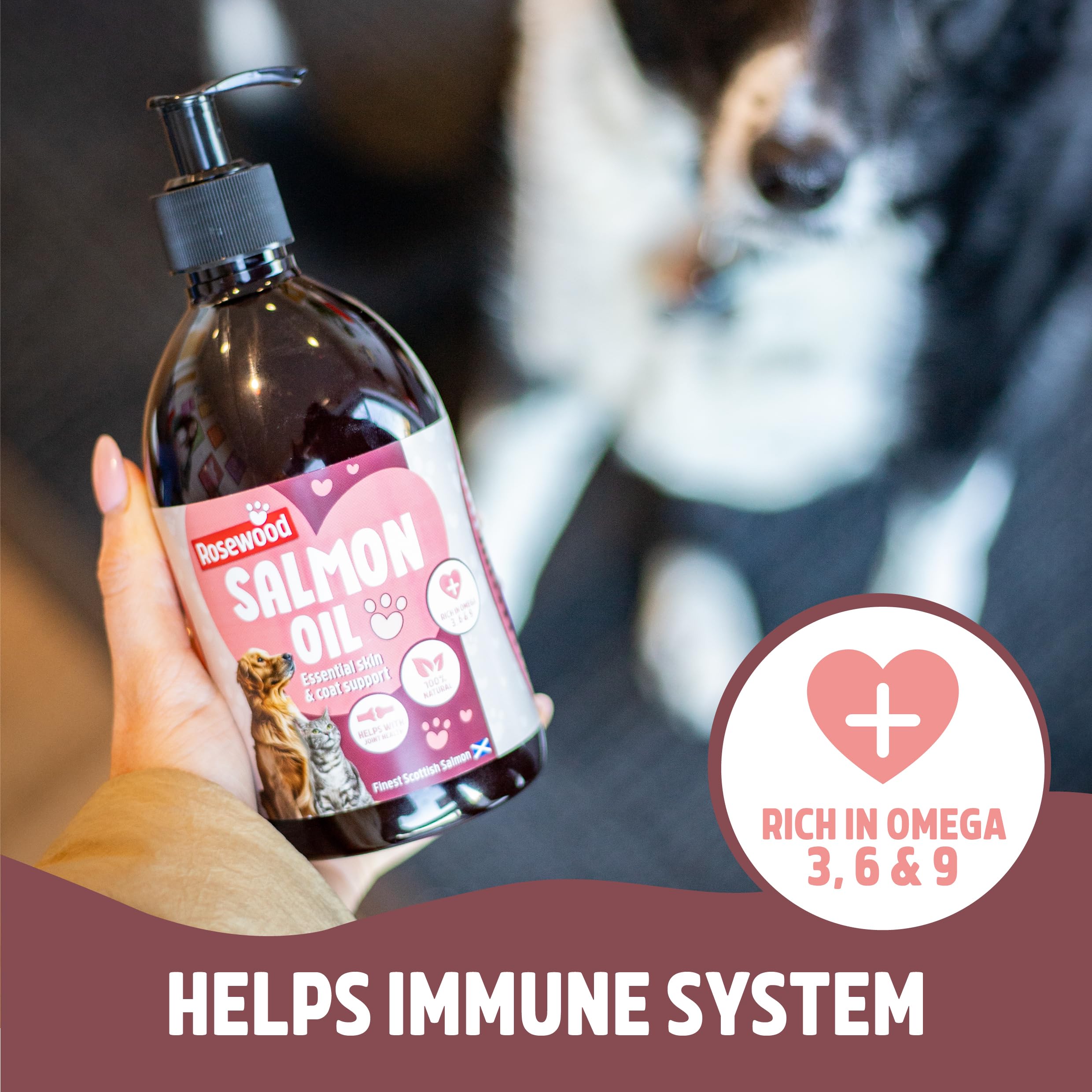 Rosewood Scottish Salmon Oil - Rich in Omega 3, 6 & 9 Fatty Acids for Healthy Skin & Coat | 500ml 5