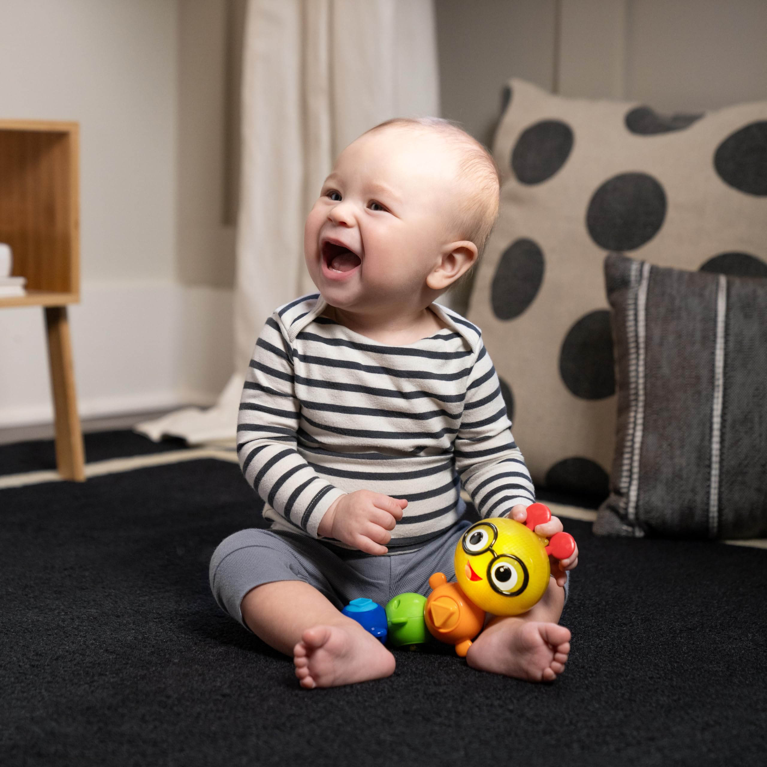 Baby Einstein Twist-a-Pal Cal Sensory Toy - Musical & Light-Up Caterpillar with Bead Chaser, 6+ Months 8