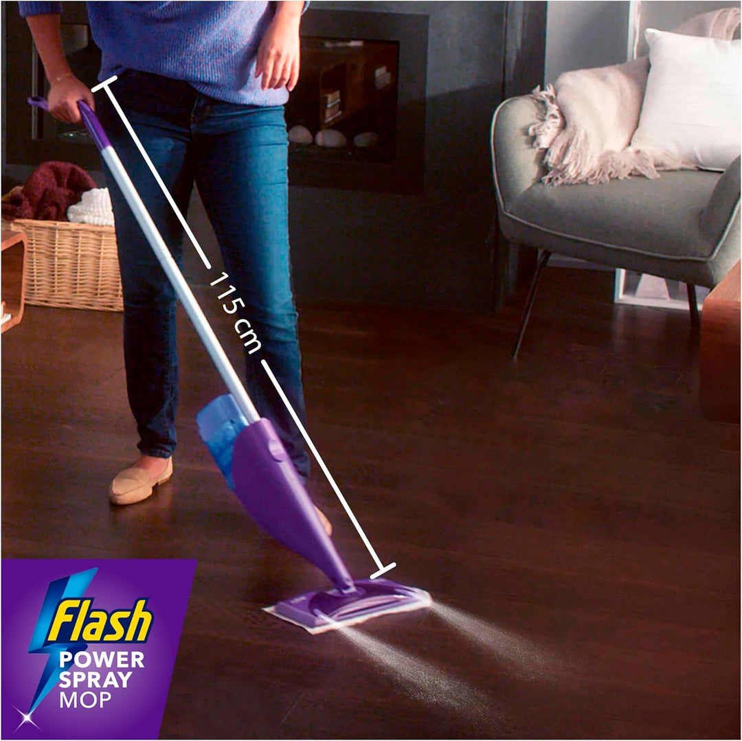 Flash Powermop Floor Cleaner Starter Kit - Spray Mop with Washable Microfiber Pad