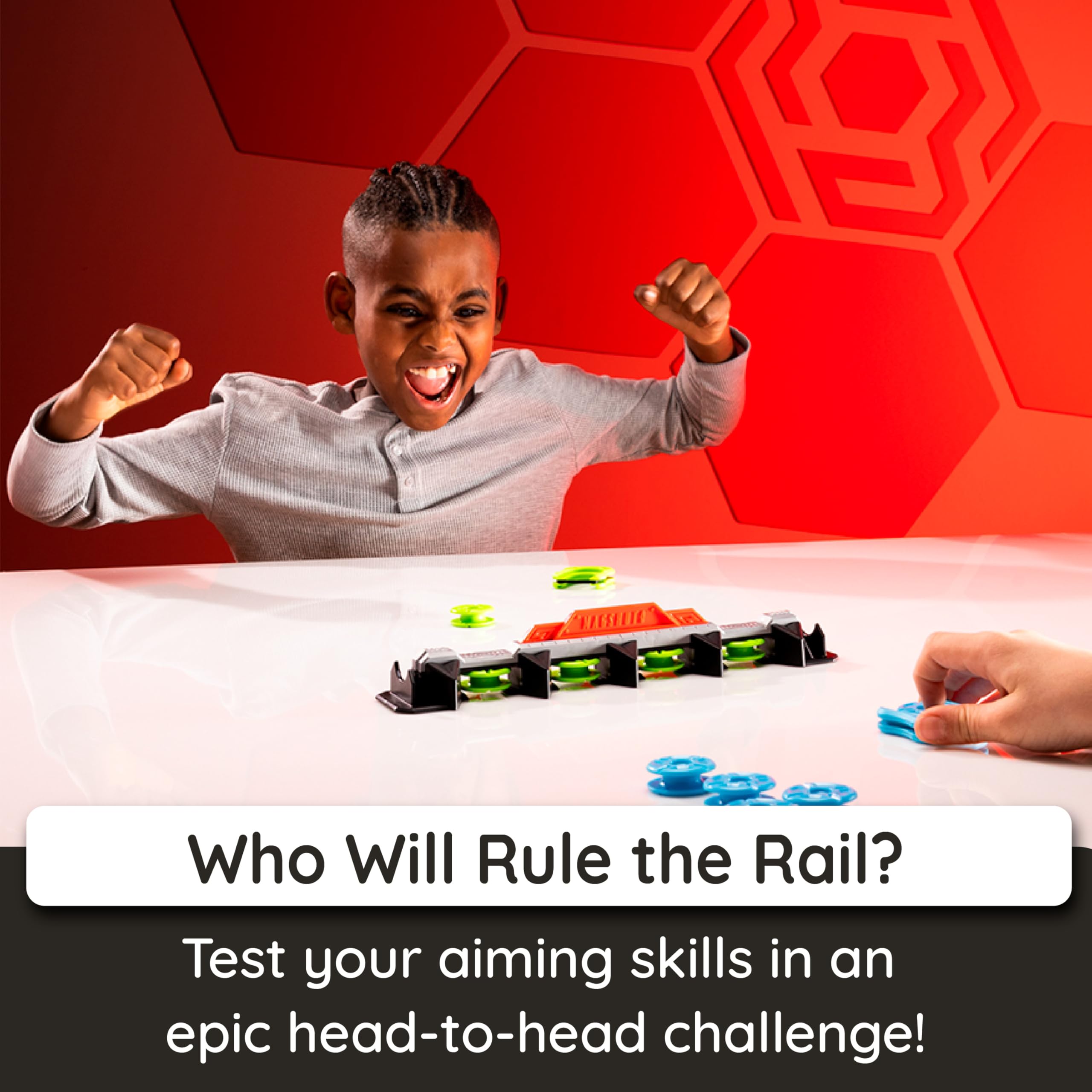 Fat Brain Toys Magshuto Knockout Rail Head-to-Head Launcher Game 10