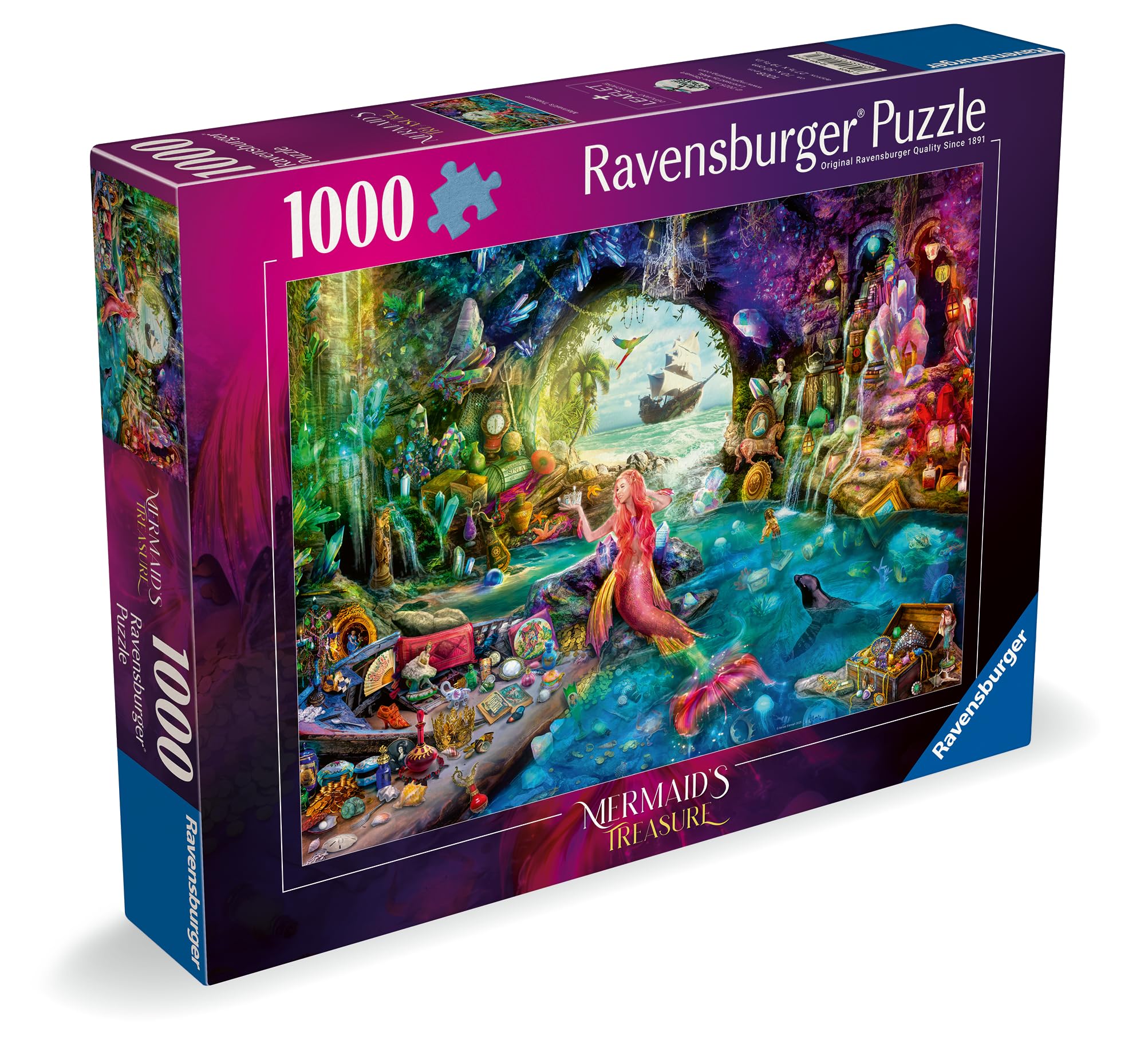 Ravensburger Mermaids Treasure Jigsaw Puzzle - 1000 Pieces | 70 x 50cm Finished Size 1