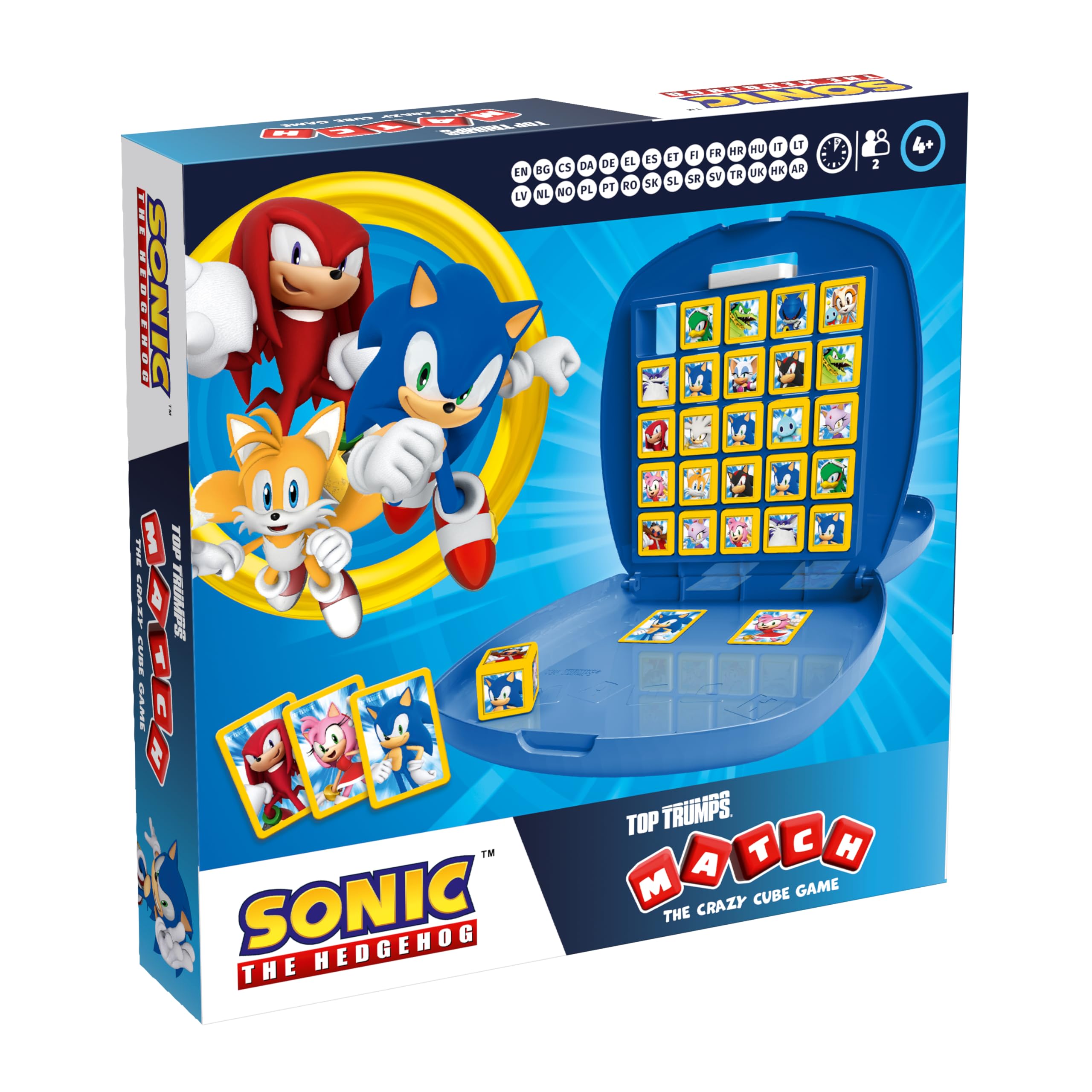 Top Trumps Match Sonic the Hedgehog Board Game | Portable Plastic Case | Ages 4+