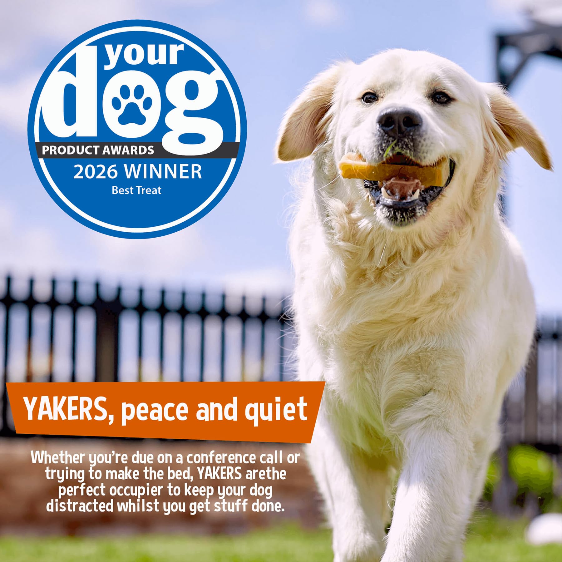 Yakers Peanut Butter Dog Chew for Adult Dogs - 70g Stick | Promotes Dental Hygiene 6