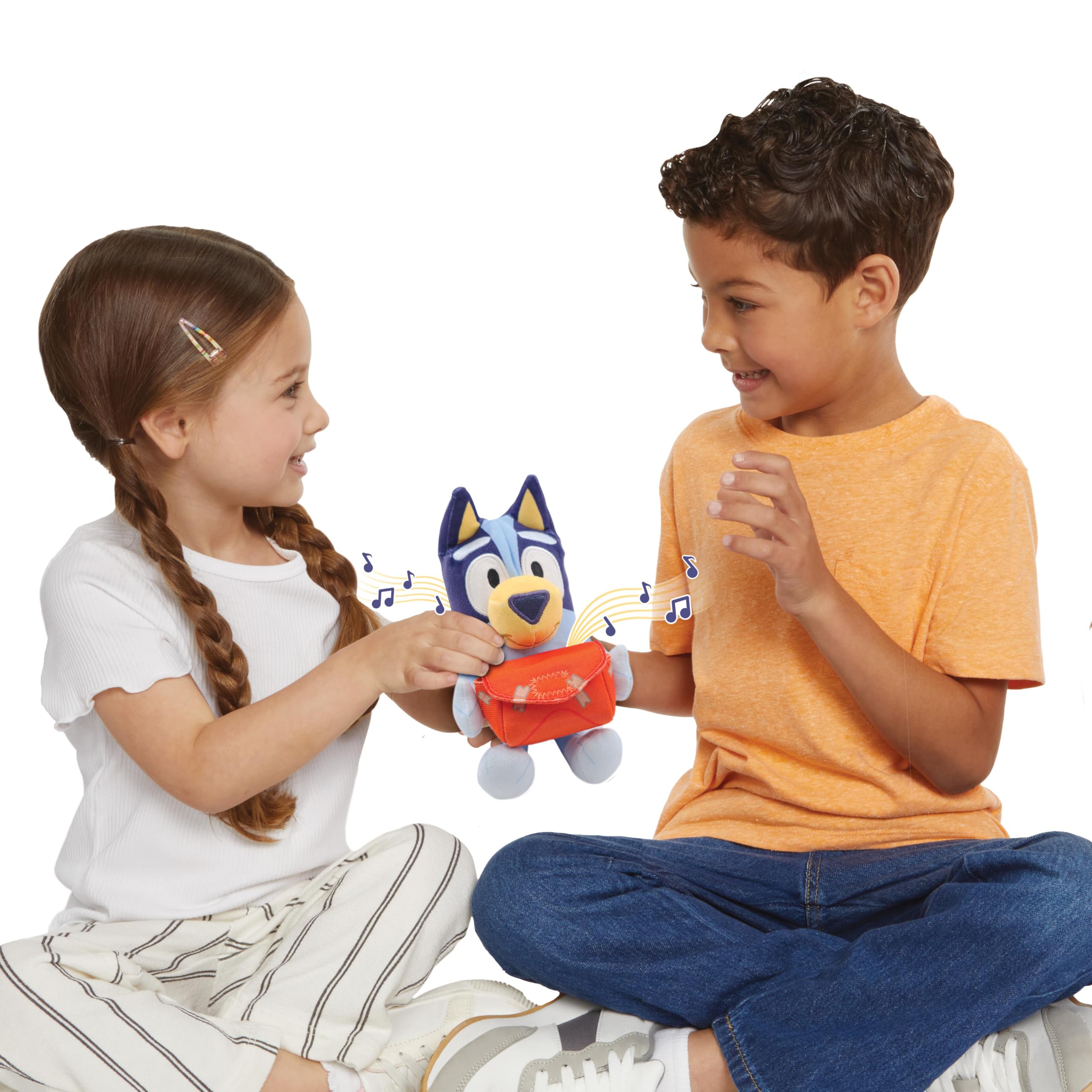 Moose Bluey Pass the Parcel Musical Game | 8" Plush | 2-9 Players