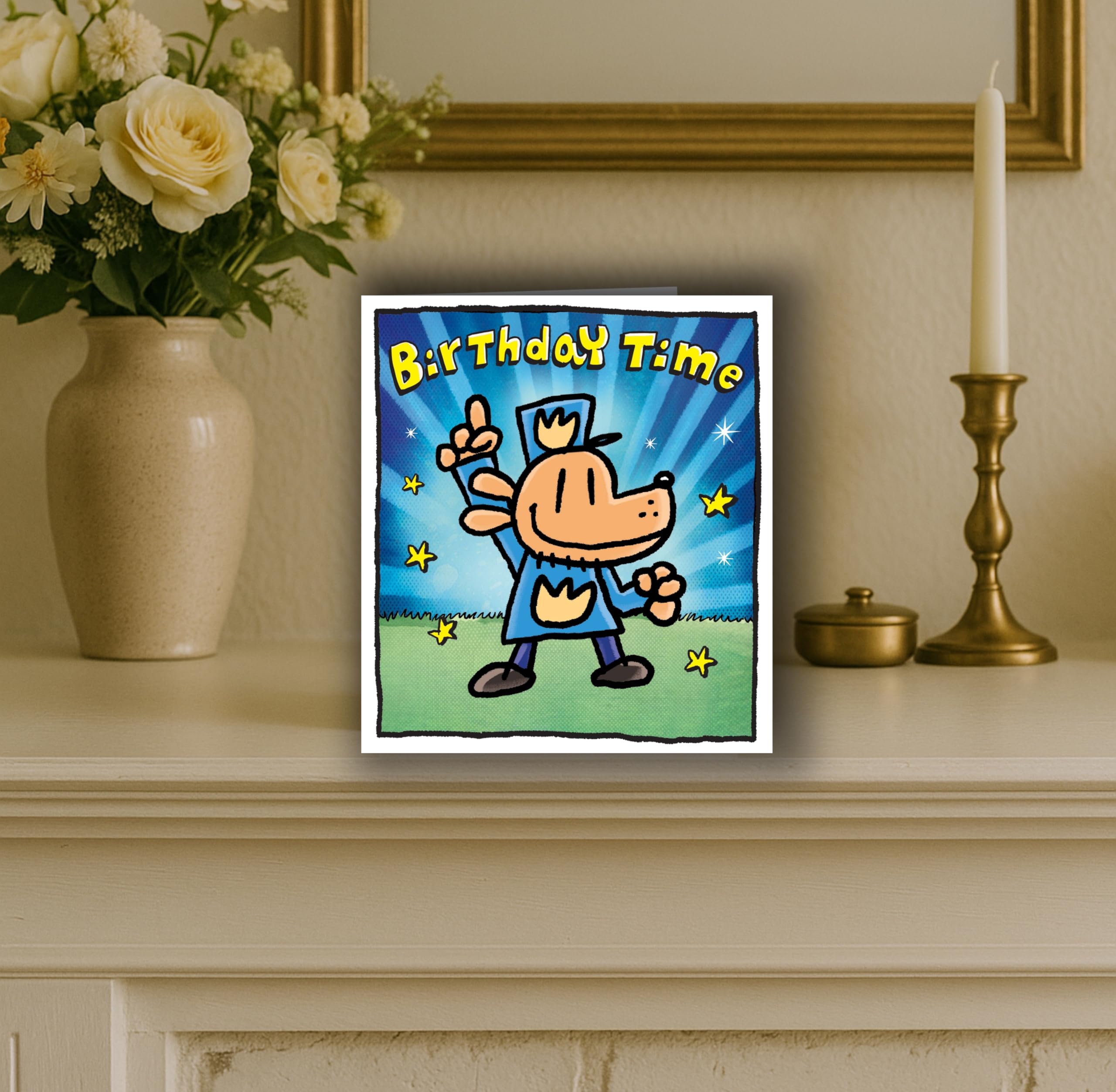 Danilo Promotions LTD Dog Man Birthday Card for Children | Standard Size | 50% Recycled Content 4