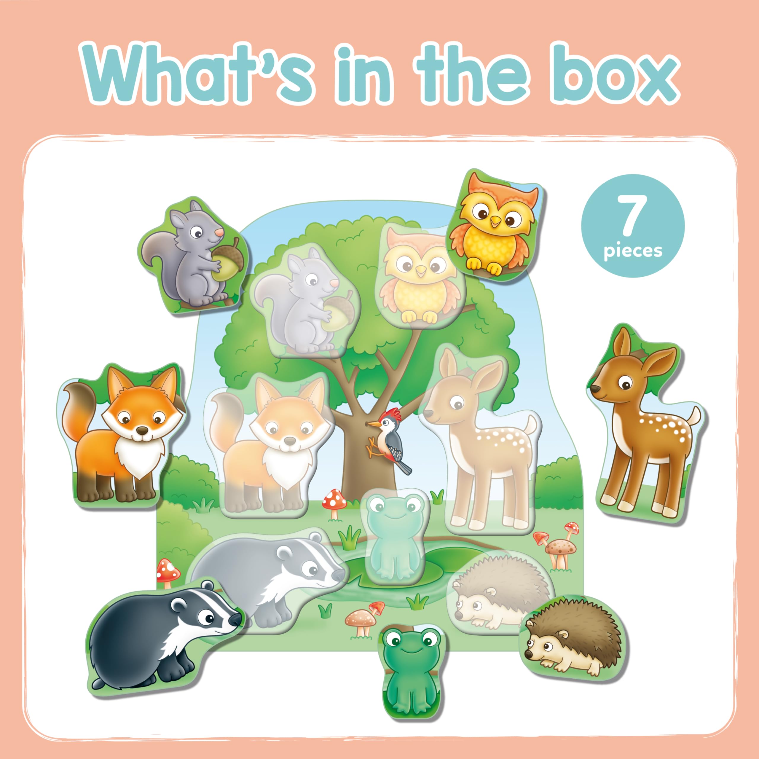 Orchard Toys Woodland Chunky Wooden Puzzle - 1+ Years | 8 Pieces | Wood 5
