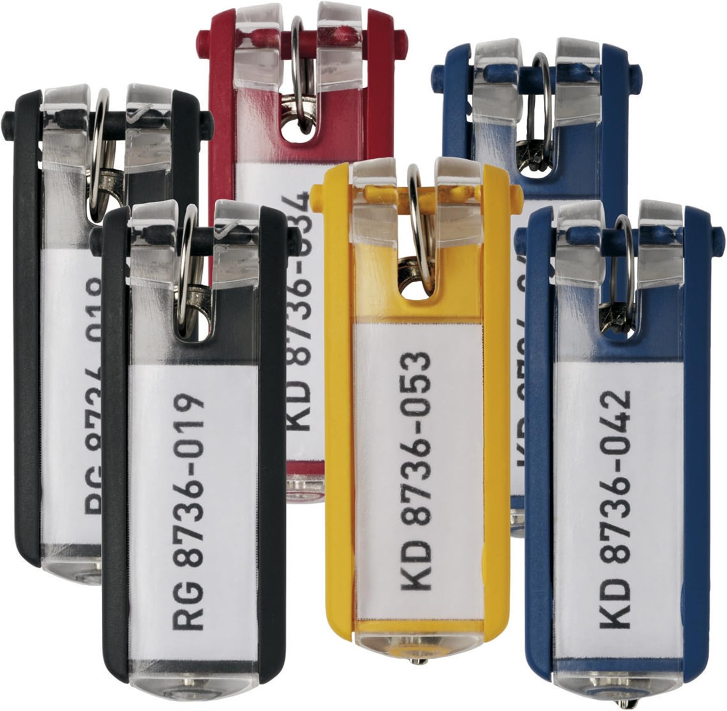 Durable Key Clips - Pack of 6 innovative key clips for clear and easy organisation of keys - Perfect for use with DURABLE Key Safes