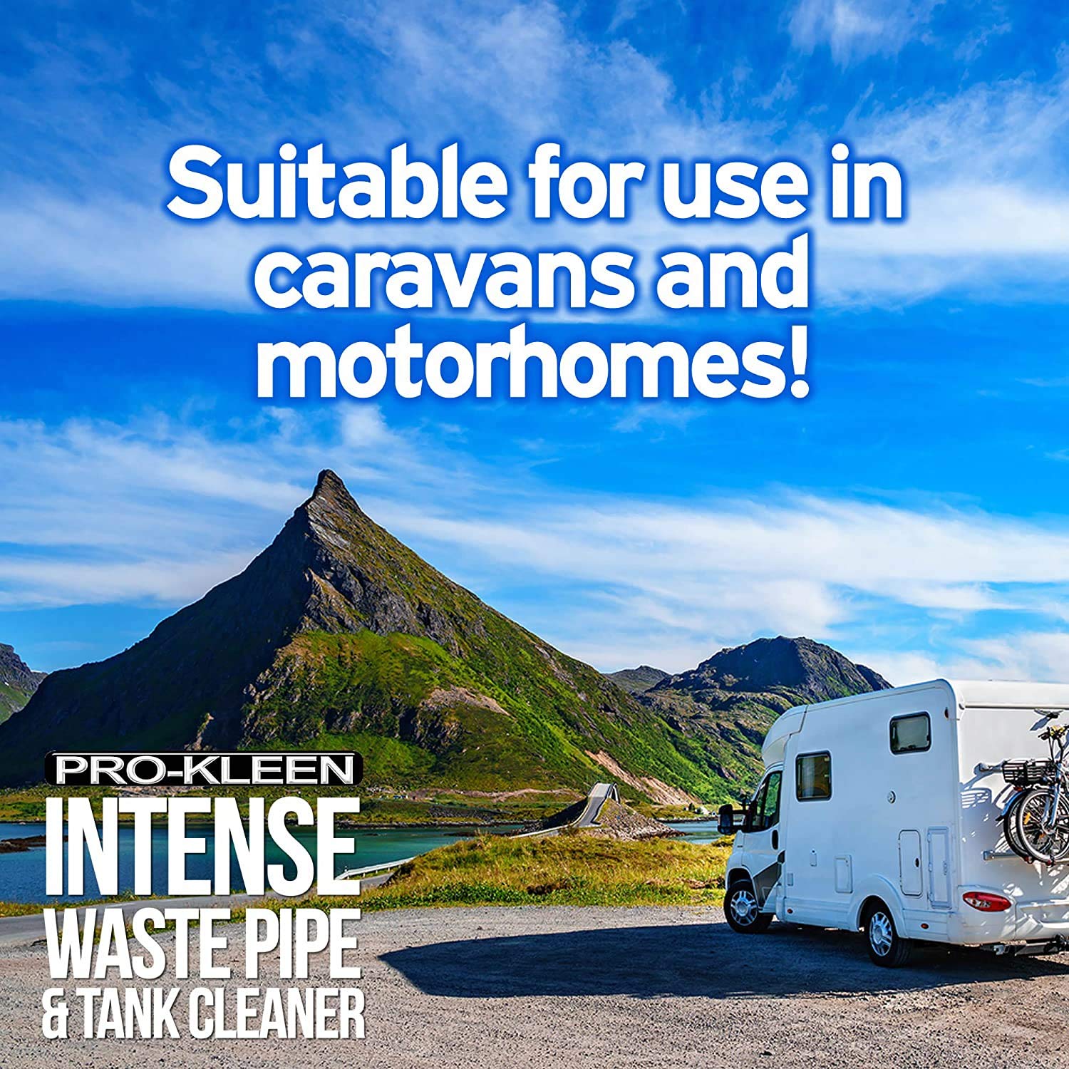 Pro-Kleen Intense Waste Pipe and Tank Cleaner - 1L Liquid for Caravans & Motorhomes | Concentrated Formula