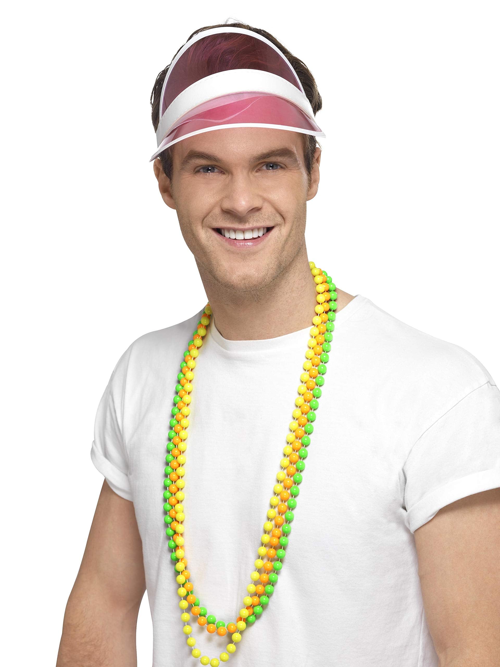 Smiffys 80s Sun Visor - Pink, One Size 2