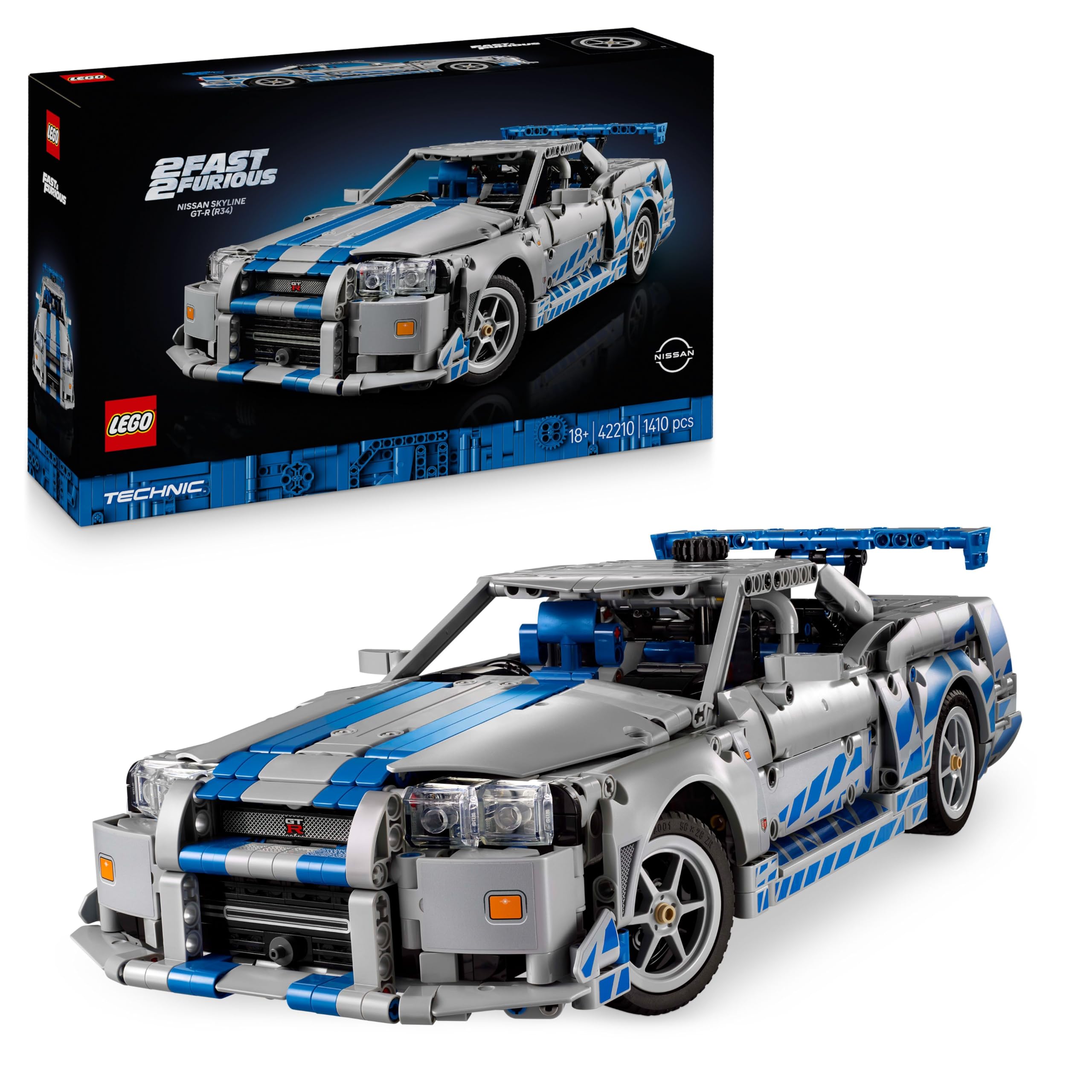 LEGO Technic 42210 2 Fast 2 Furious Nissan Skyline GT-R (R34) Model Kit | Age 18+ 1