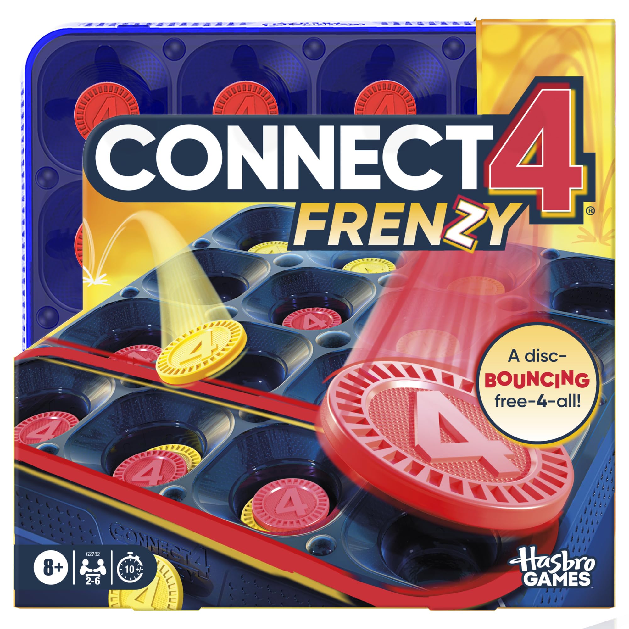 Hasbro Gaming Connect 4 Frenzy Game - Fast-Paced Bouncing Action | Ages 8+ | 2-6 Players 1