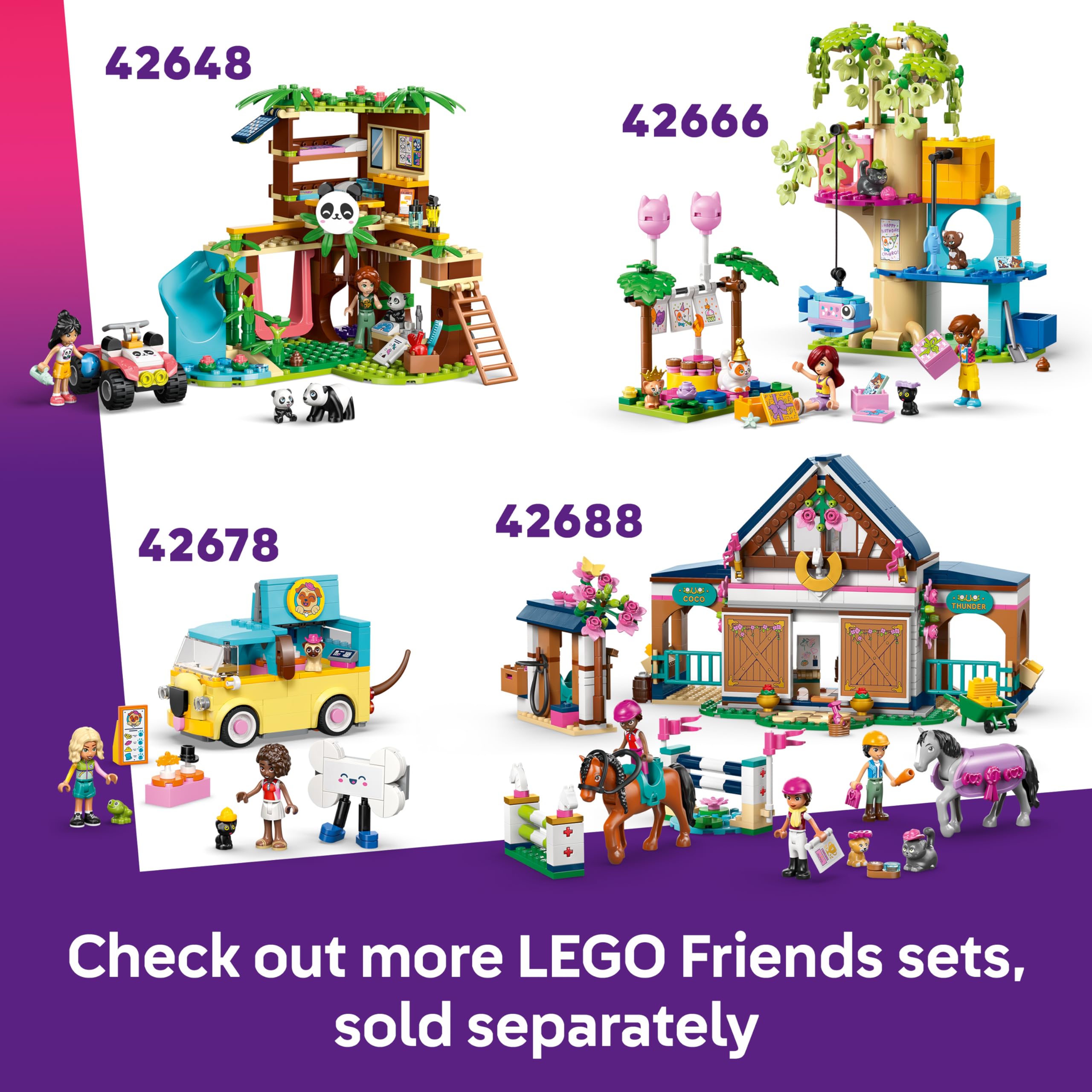 LEGO Friends Dog Treats Bakery Set 42677 | 2 Mini Dolls, 4 Animal Figures | Ages 6+ 8