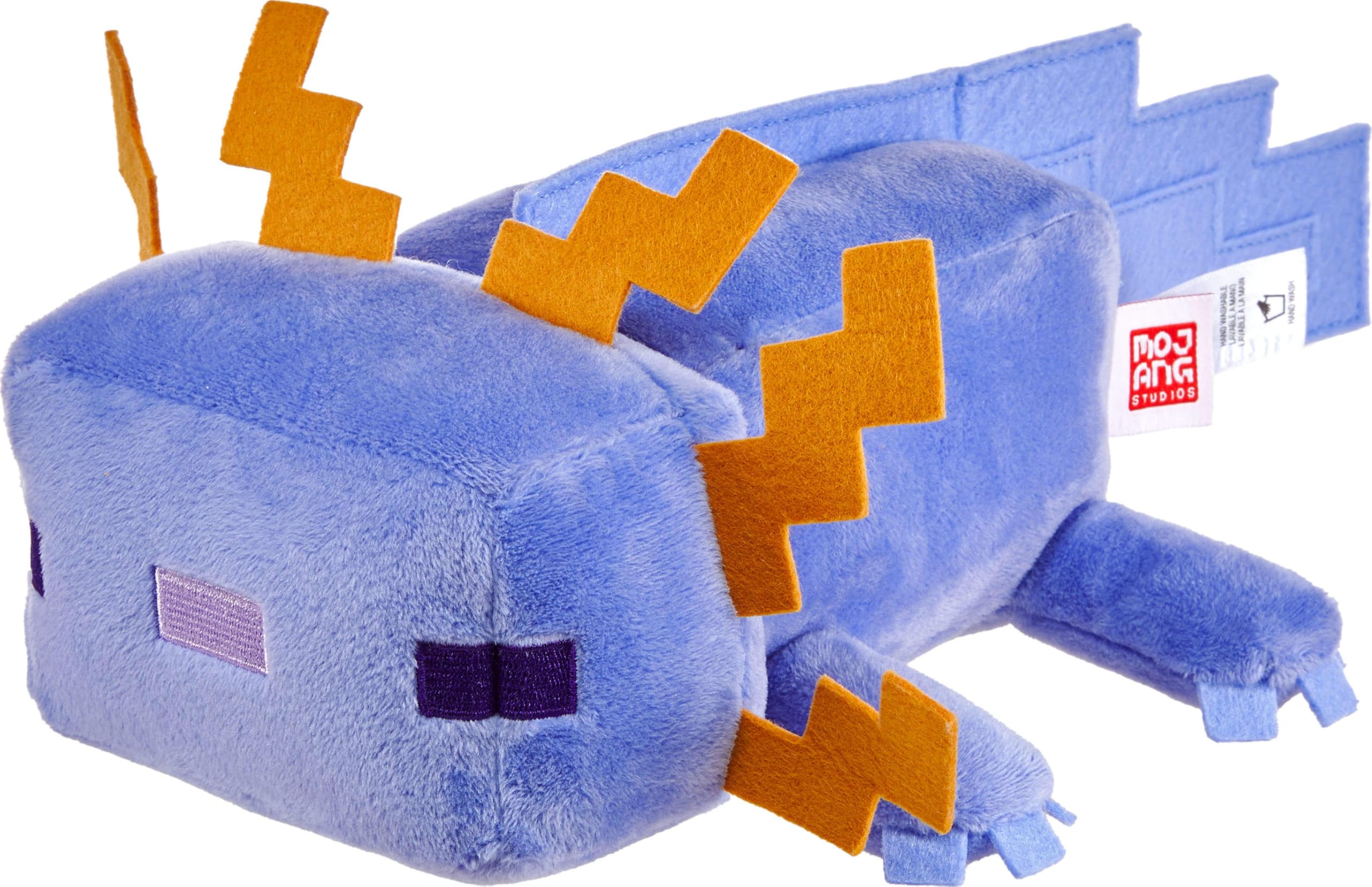 Mattel Minecraft Axolotl Plush Toy - 8 Inch Collectible Soft Doll | Pixelated Details