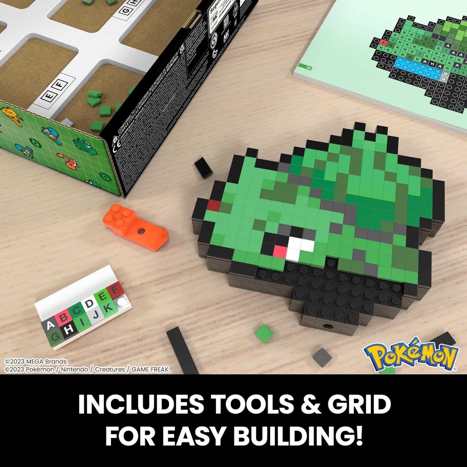 MEGA Pokémon Bulbasaur Building Set - 374-Piece Pixel Art Figure for Adult Collectors 4