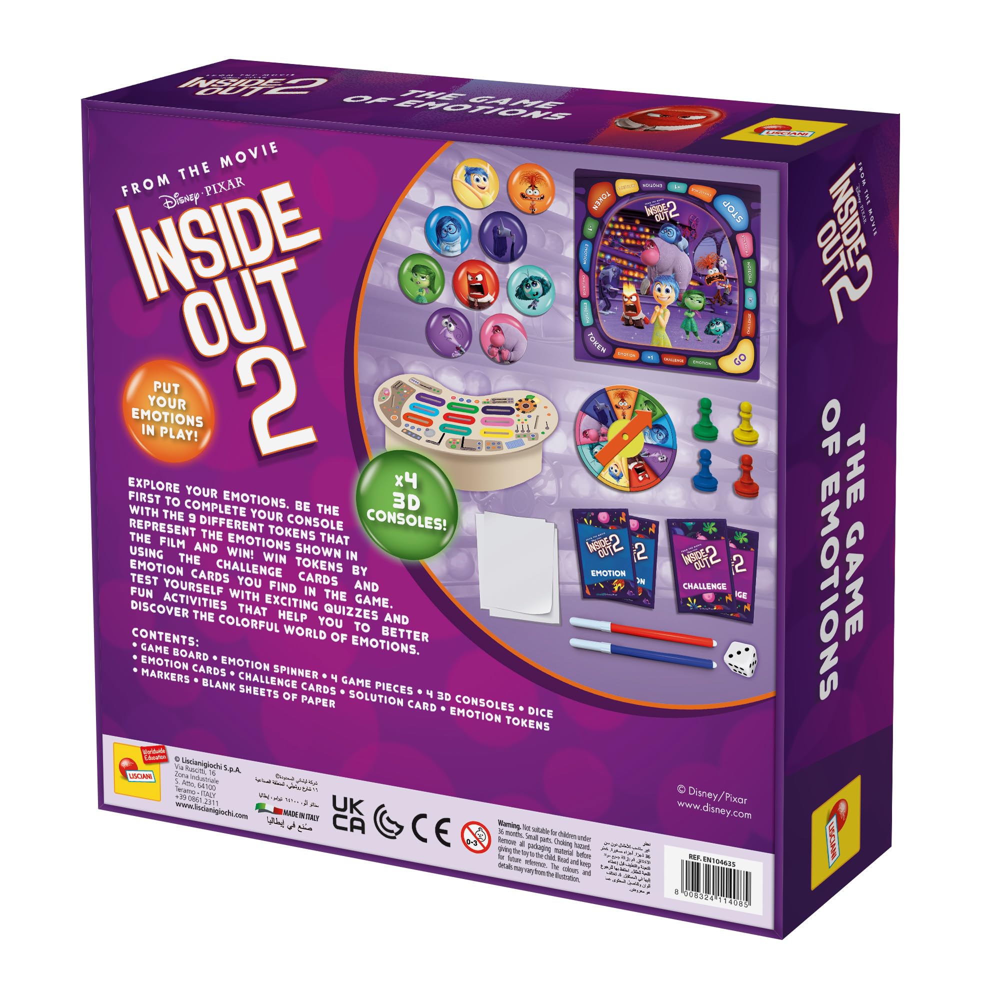 Lisciani Inside Out 2 – The Game of Emotions – Educational Board Game