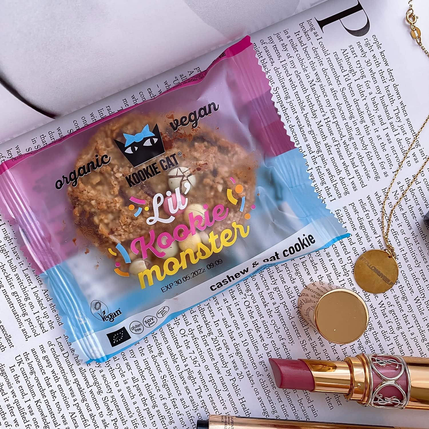 Kookie Cat Lil’ Kookie Monster - Vegan Gluten-Free Cookies, Individually Wrapped 5