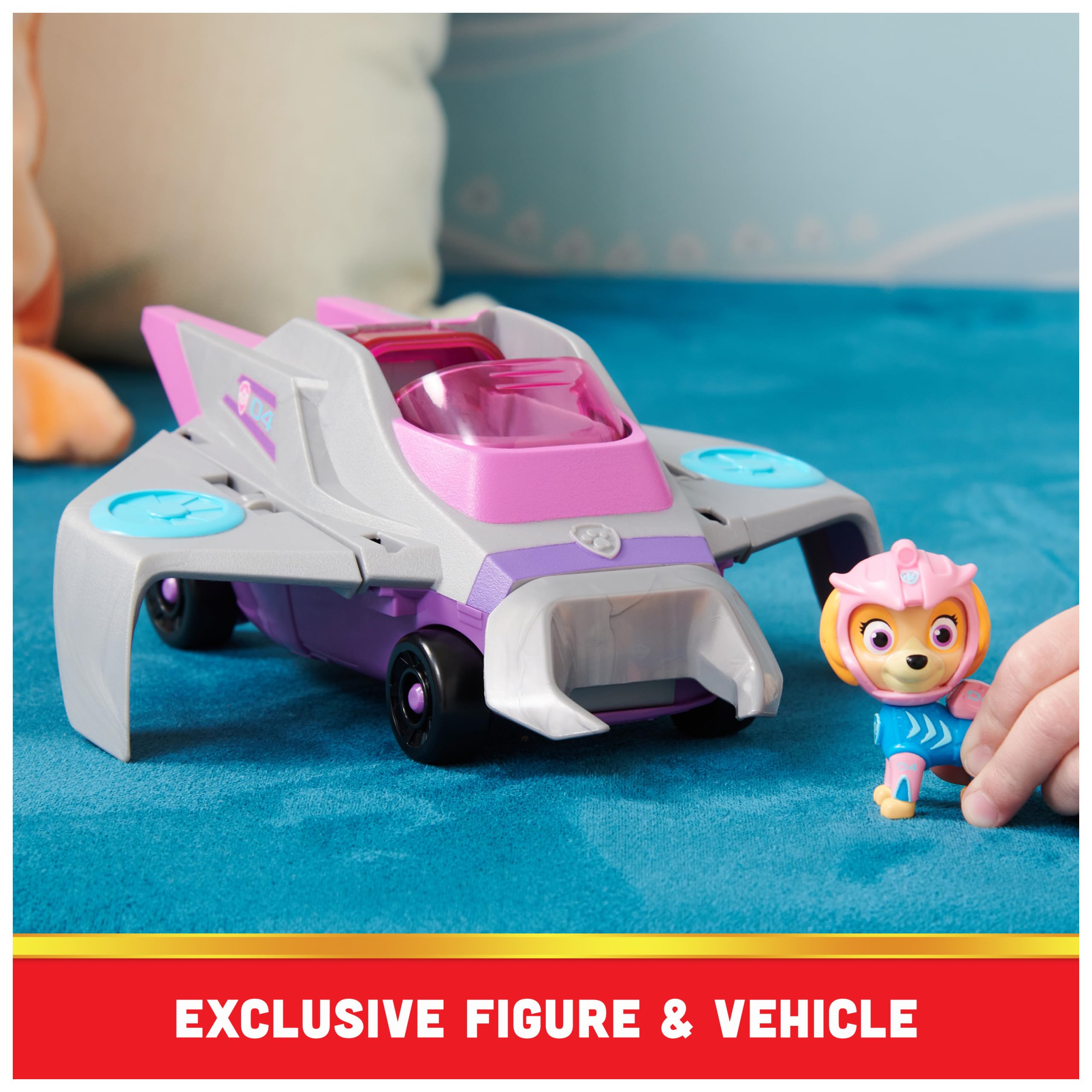 PAW Patrol Aqua Pups Skye Transforming Manta Ray Vehicle with Action Figure - Ages 3+ 12