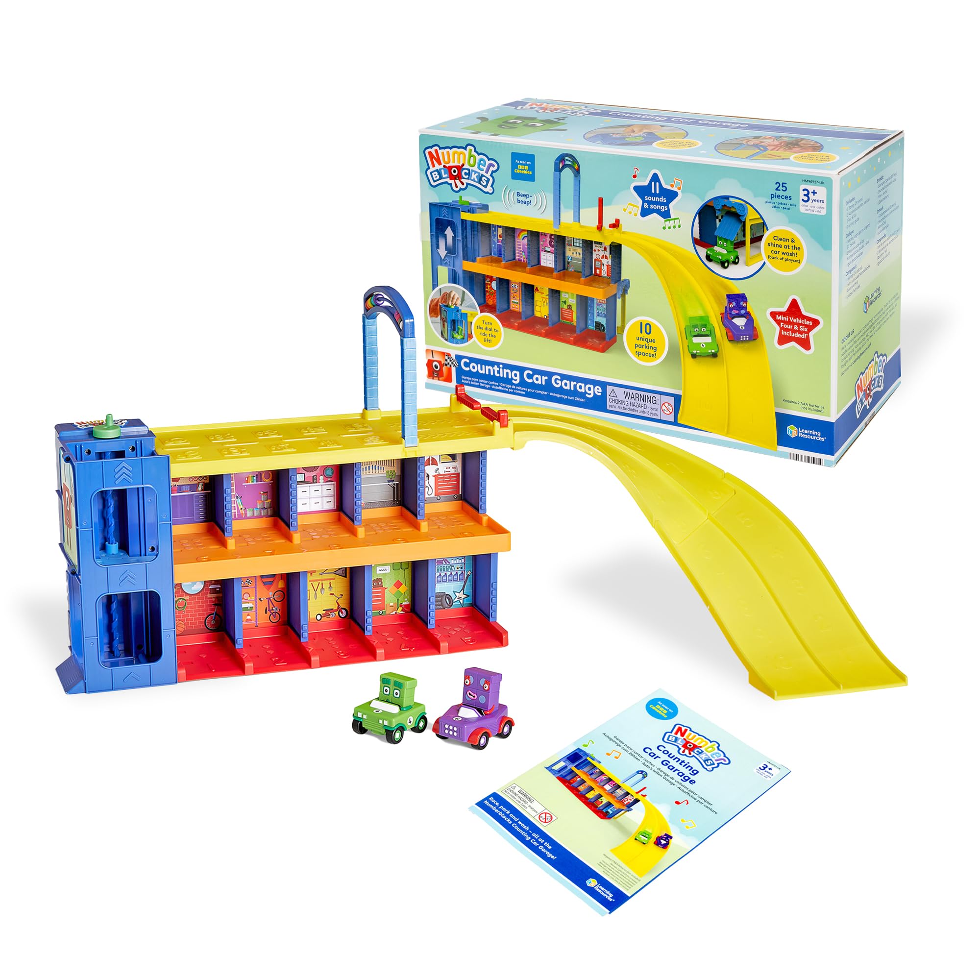 Learning Resources Numberblocks Counting Car Garage - Educational Playset with Moving Parts & Sounds, Ages 3+ 8