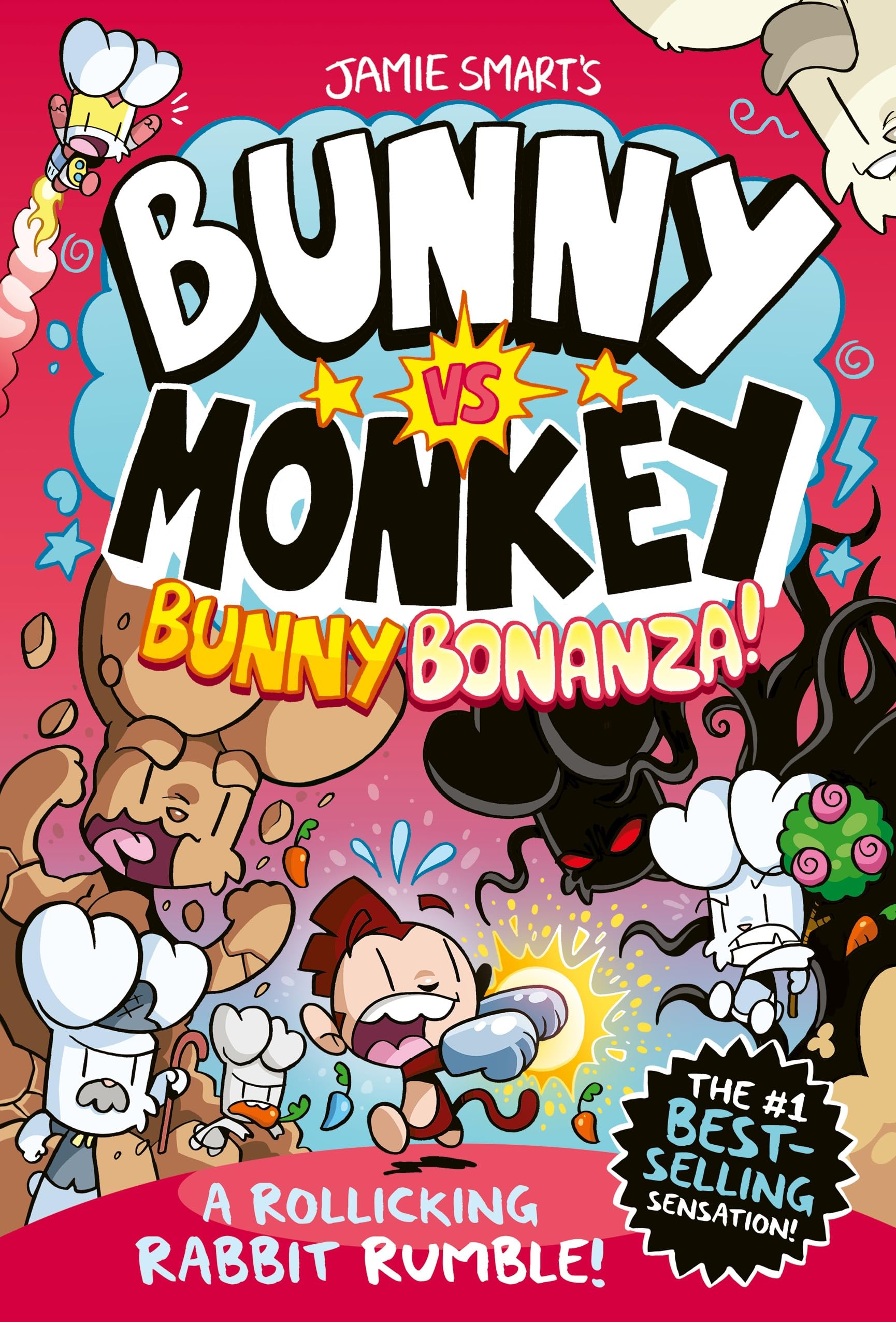 Bunny vs Monkey: Bunny Bonanza! by Jamie Smart (Hardcover, Ages 7-10) 1