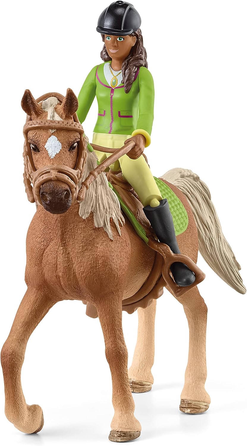 SCHLEICH Horse Club Sarah & Mystery Playset - Action Figure with Arabian Mare for Kids 3+ 7