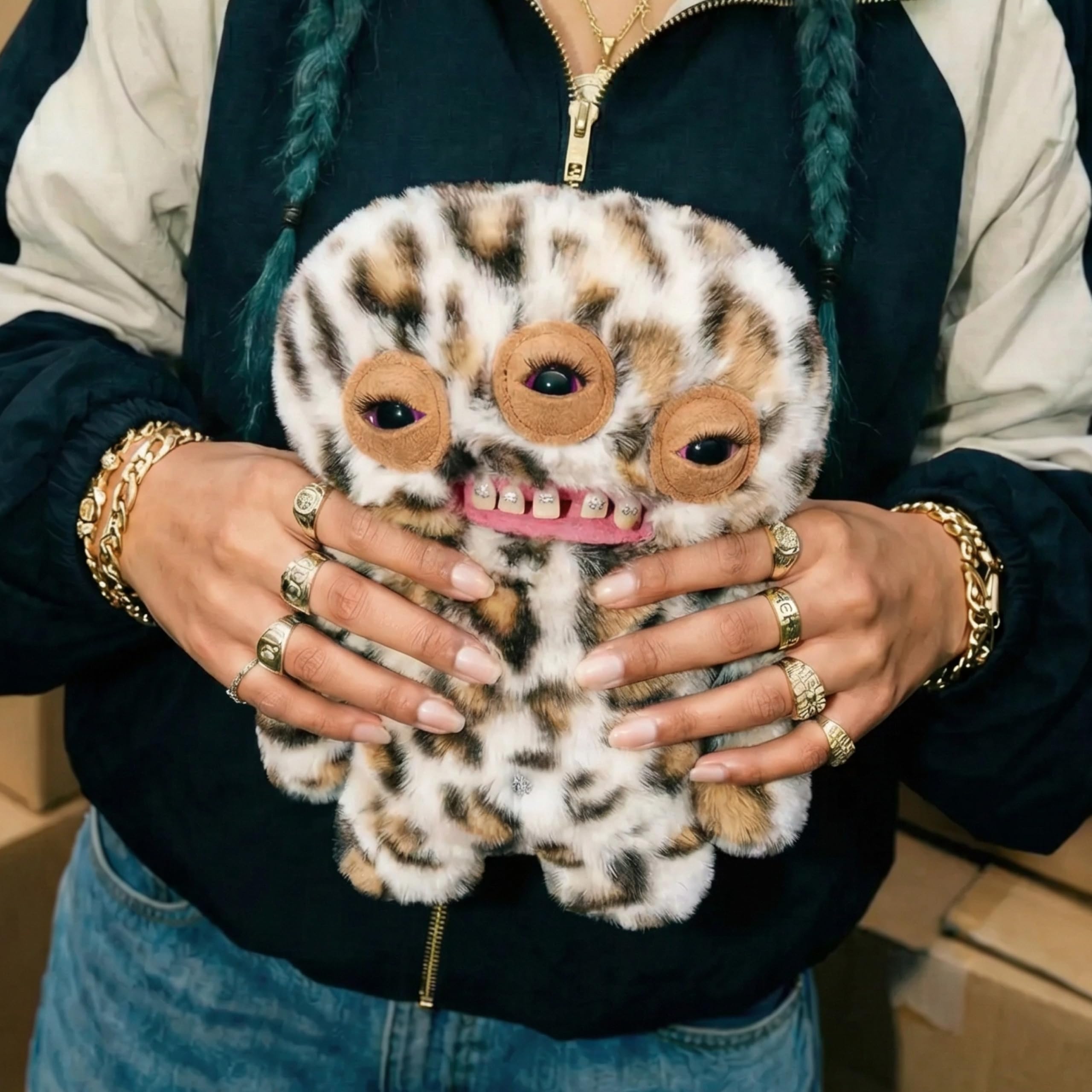 Fuggler Annoyed Alien Soft Doll - 9 Inch Plush | Leopard Print | Unisex Children 8
