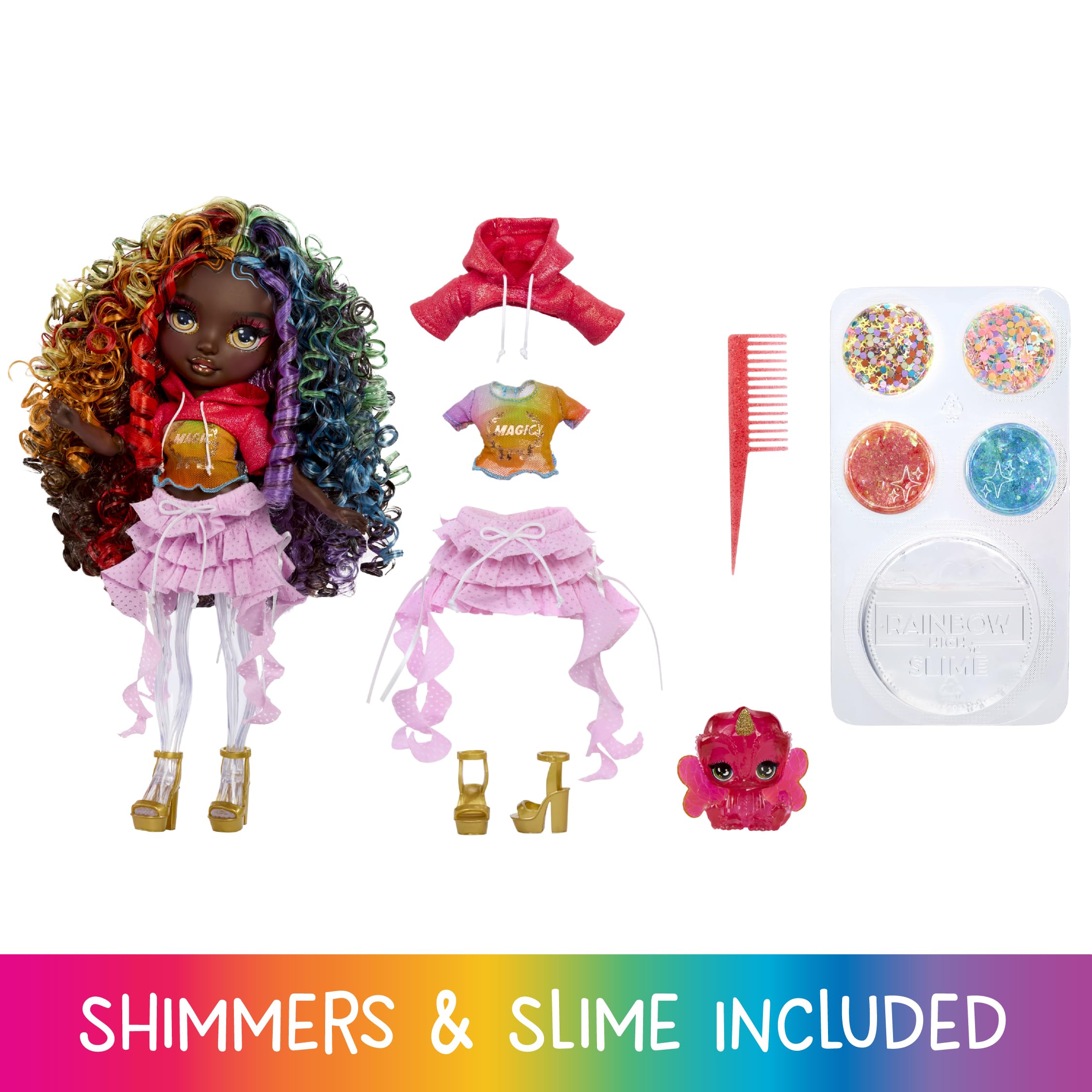 Rainbow High Rainbow Shimmers with Slime - Iris - 28cm Fashion Doll Playset 9