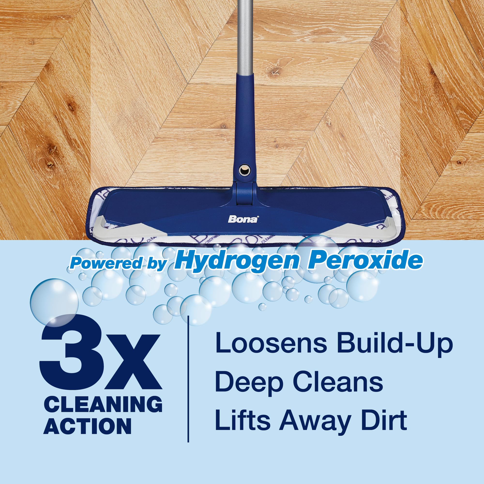 Bona OxyPower Wood Floor Cleaner - Powerful Cleaning for Sealed Wood Floors | 1 Litre Spray