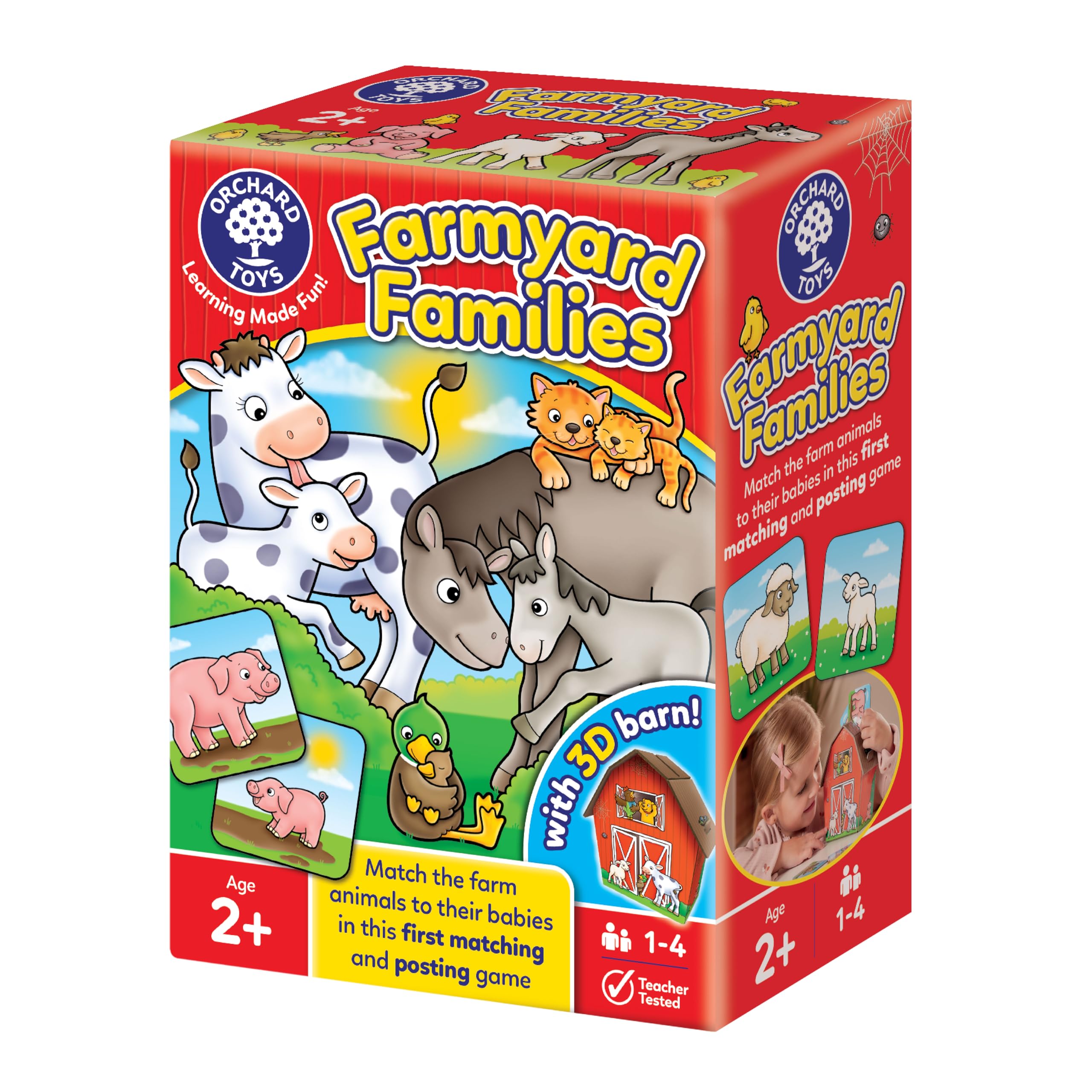 Orchard Toys Farmyard Families Game - Matching & Posting Game for Ages 2+ | 1-4 Players