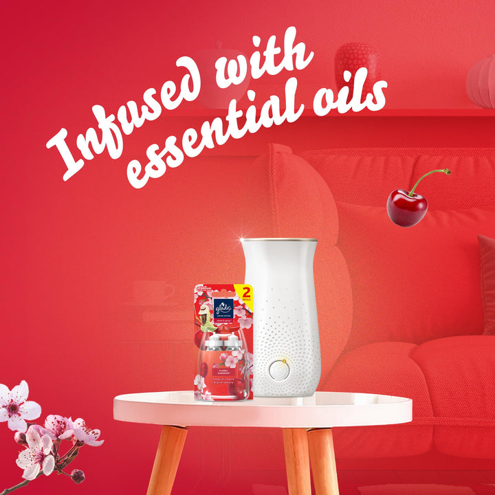 Glade - Sense & Spray Air Freshener Refill (Floral Cherries, Motion Activated, Twin Pack)