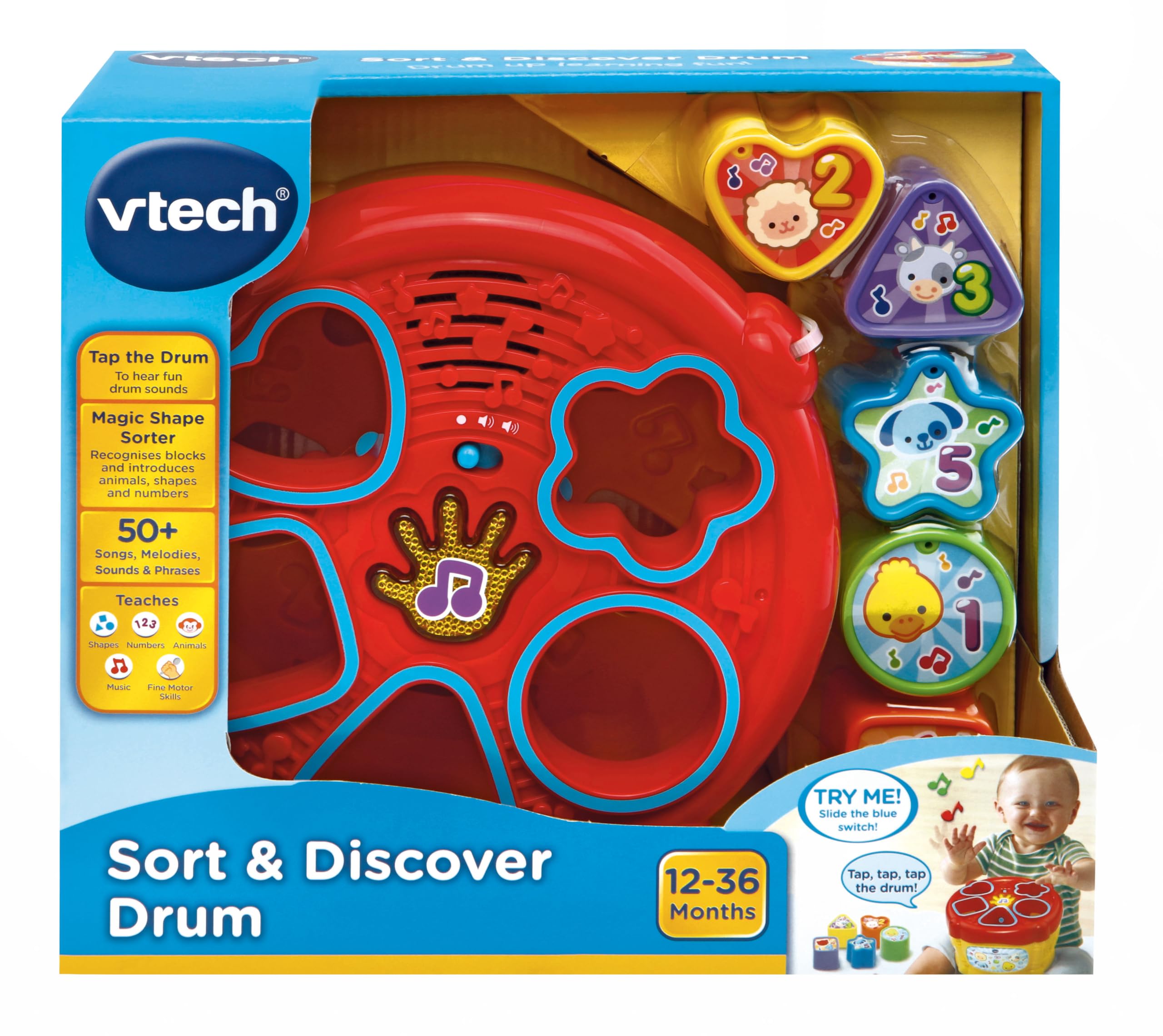 VTech Sort and Discover Drum - Musical Learning Toy for Toddlers 12 Months+ 7