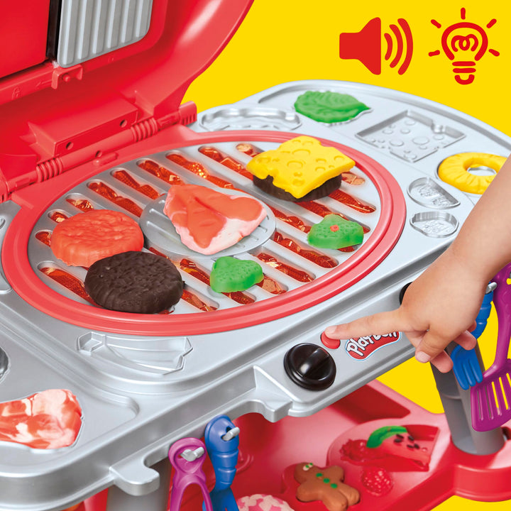 Play-Doh Sizzlin' Grill Toy Playset - Interactive BBQ Role Play for Kids 3+