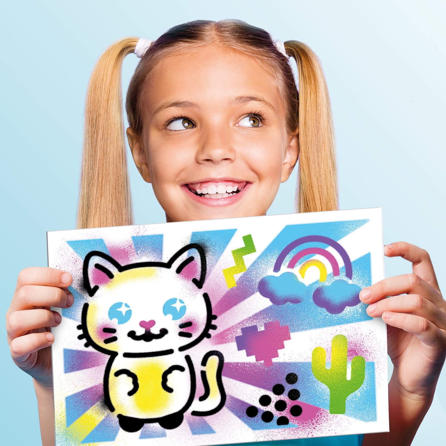 Canal Toys Airbrush Art Activity Case - Electronic Spray & 10 Stencils | Ages 6+ 8