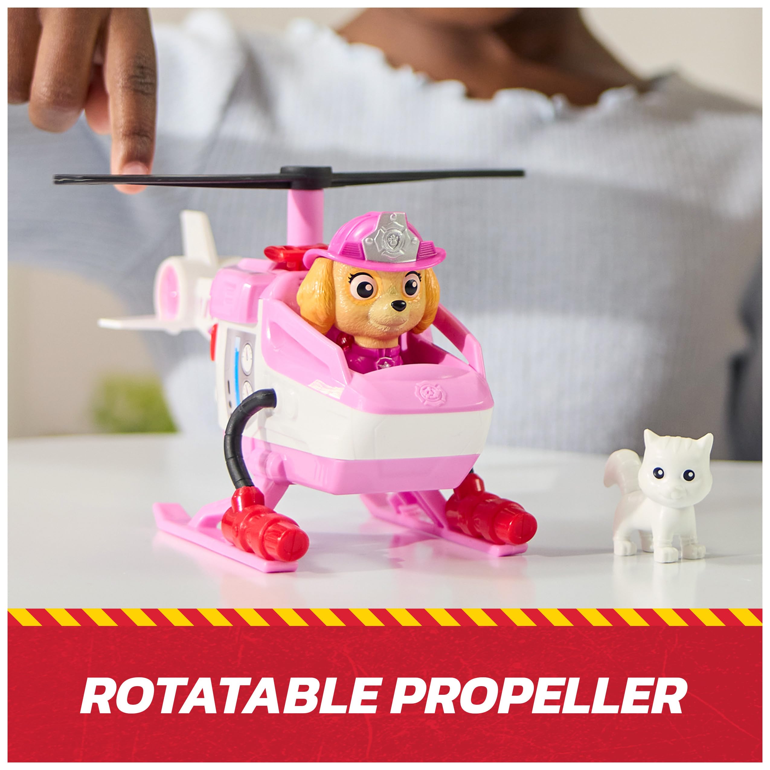 Paw Patrol Skye Rescue Fire Chopper Playset with Action Figure and Kitty Friend | Ages 3+ 7