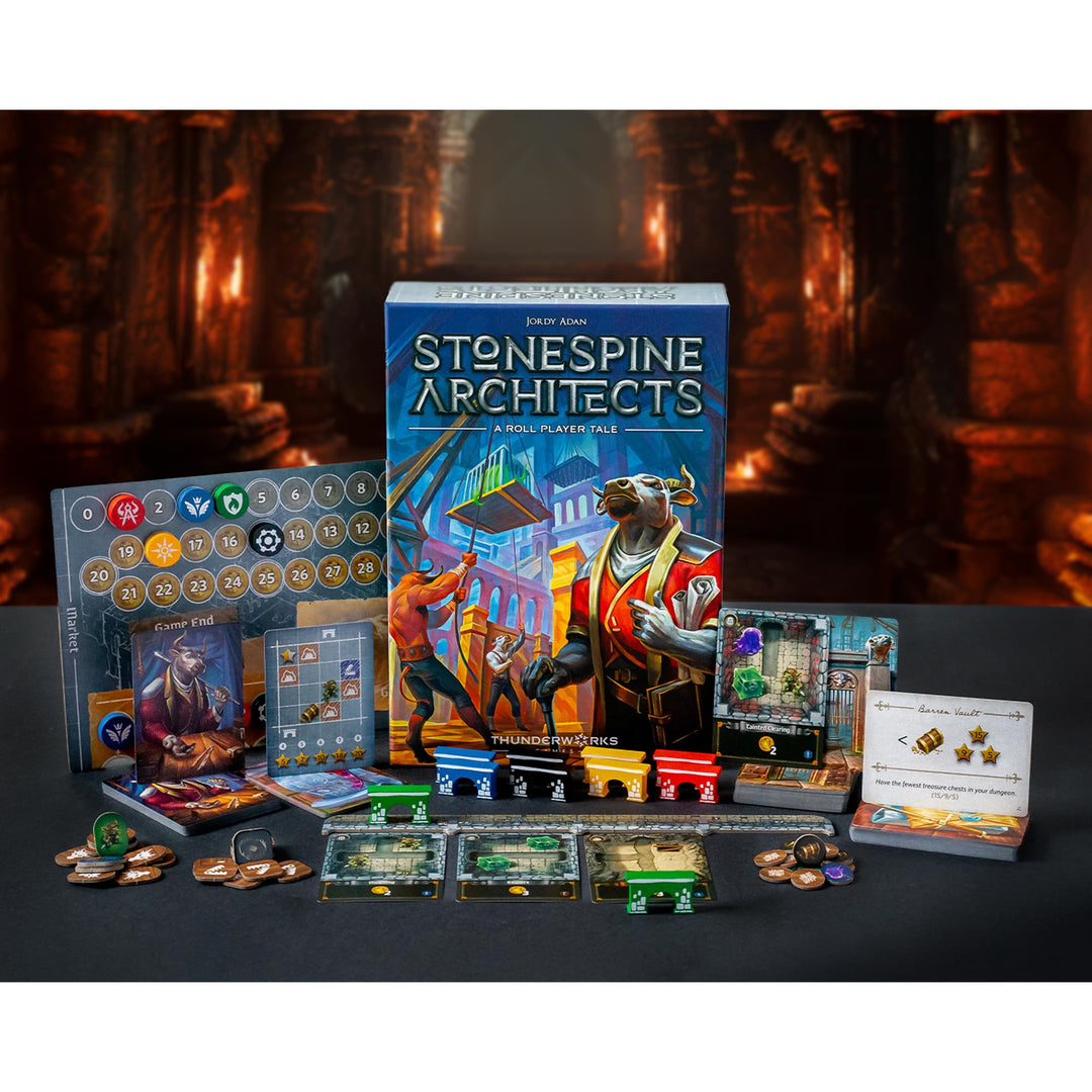 Thunderworks Games Stonespine Architects Card-Drafting Board Game