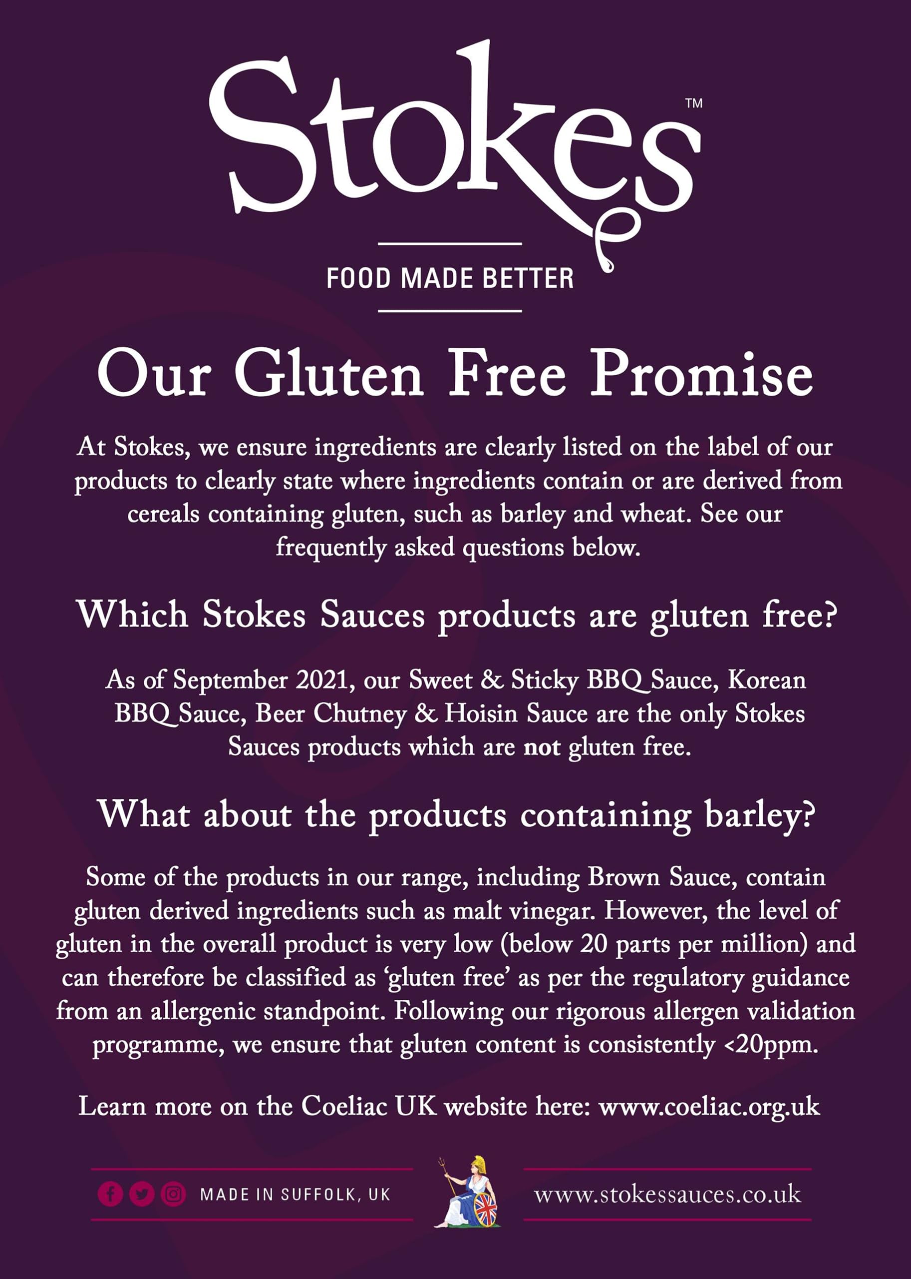 Stokes Real Brown Sauce 3PK SQUEEZY - Rich & Spicy Brown Sauce with Date Purée & Black Treacle 10