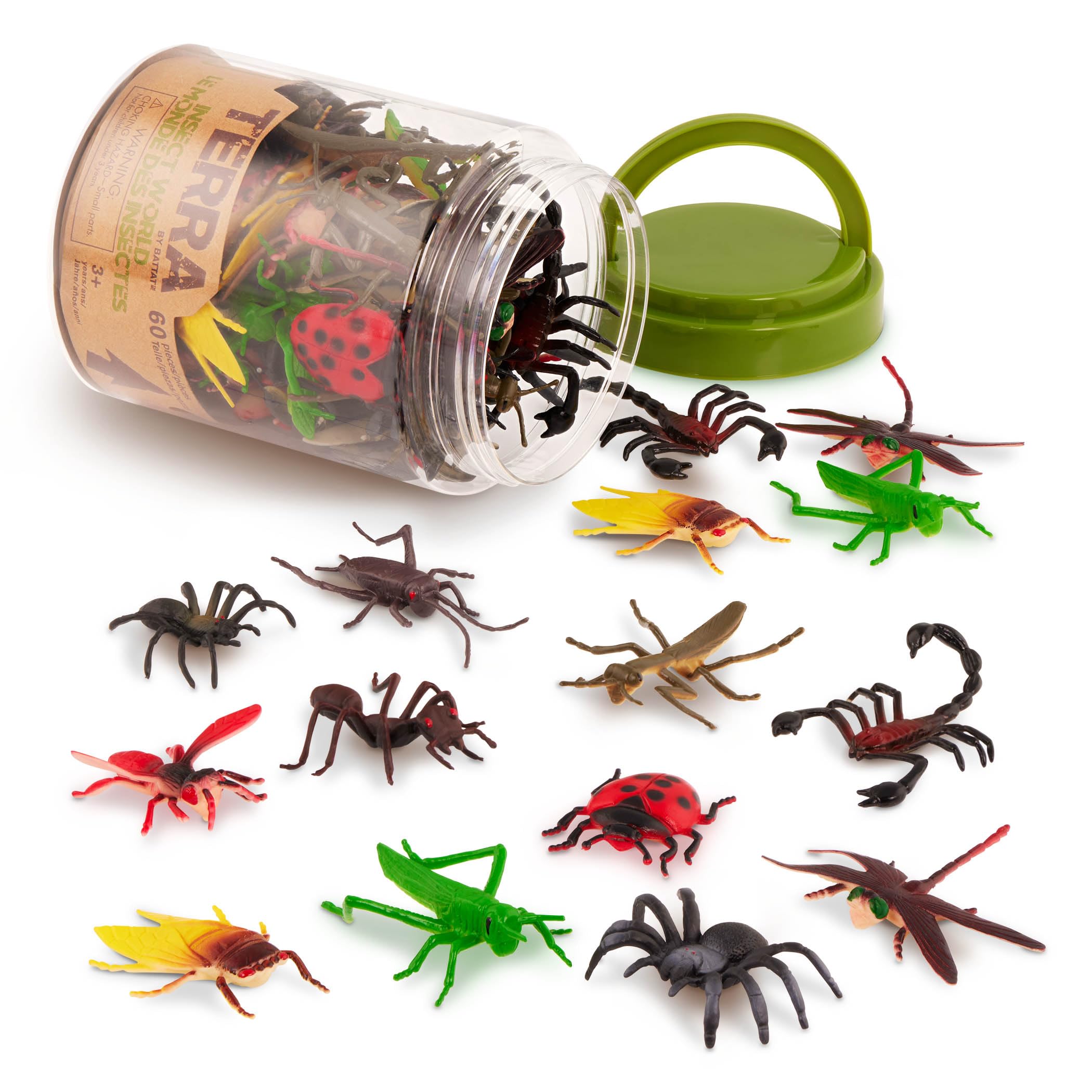 Terra by Battat Insect World - 60pc Miniature Plastic Bug Figurines | Realistic Animal Toys for Ages 3+ 1