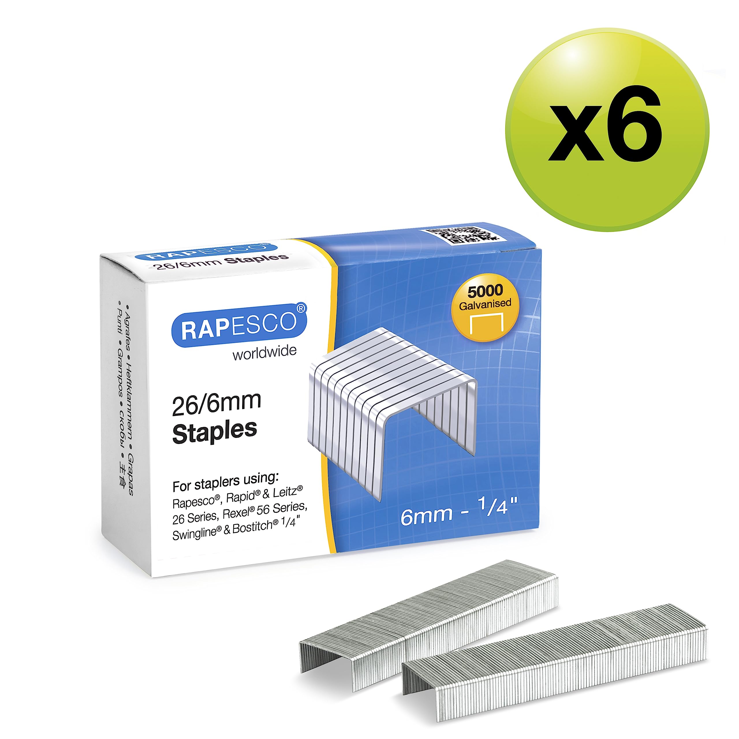 RAPESCO 1735 Staples Business Pack - 26/6mm (No.56) Galvanised Steel, 30000 Count 4