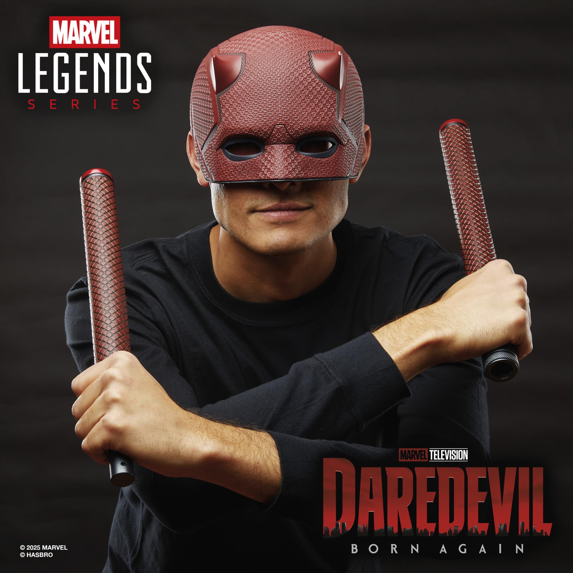 Marvel Legends Daredevil: Born Again Roleplay Mask and Billy Club Set | 1:1 Scale Wearable 6