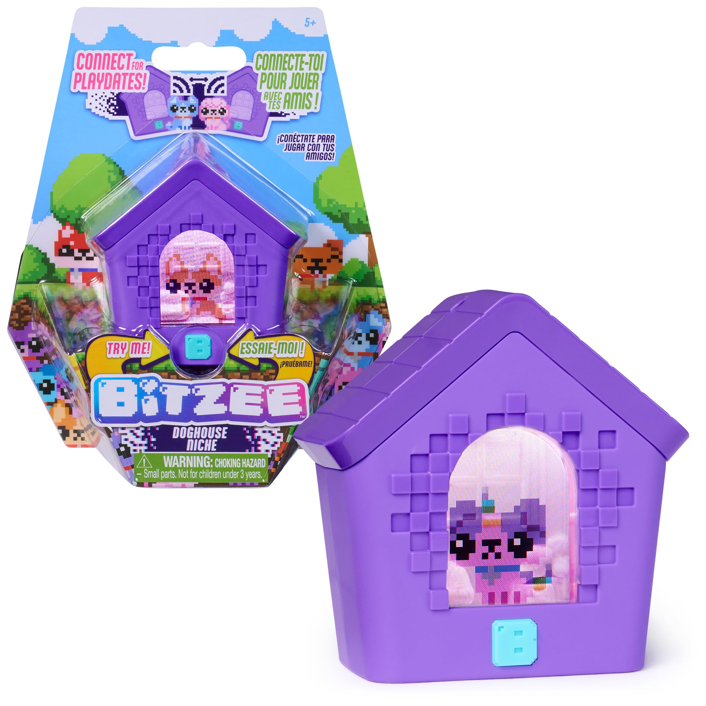 Bitzee Interactive Digital Pet Toy Doghouse with 15 Puppies and 3D Playroom