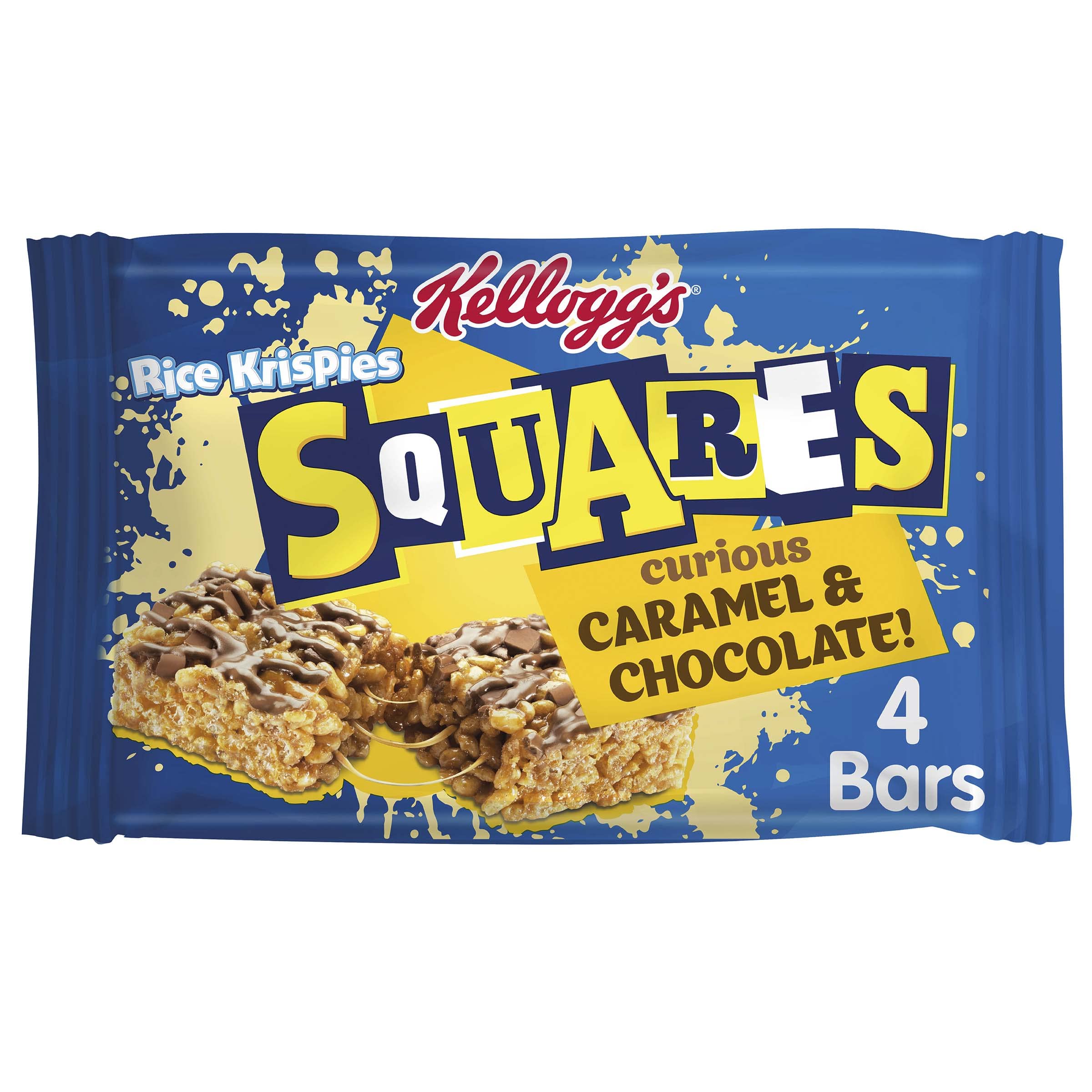 Kellogg's Rice Krispies Squares Chocolate Caramel Snack Bars - 4 x 36g Pack 1