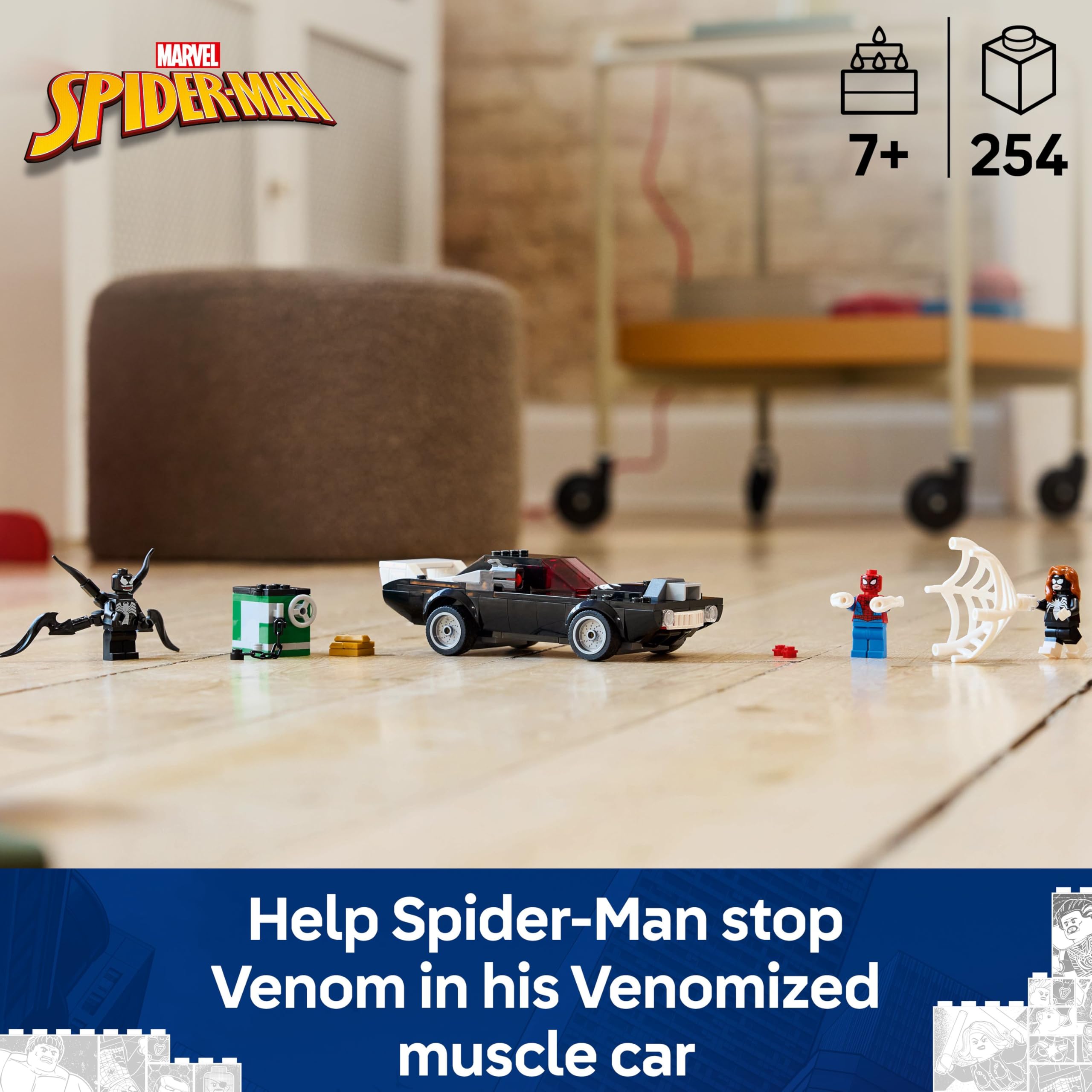 LEGO Marvel Spider-Man vs. Venom Muscle Car Building Set 76309 | Ages 7+