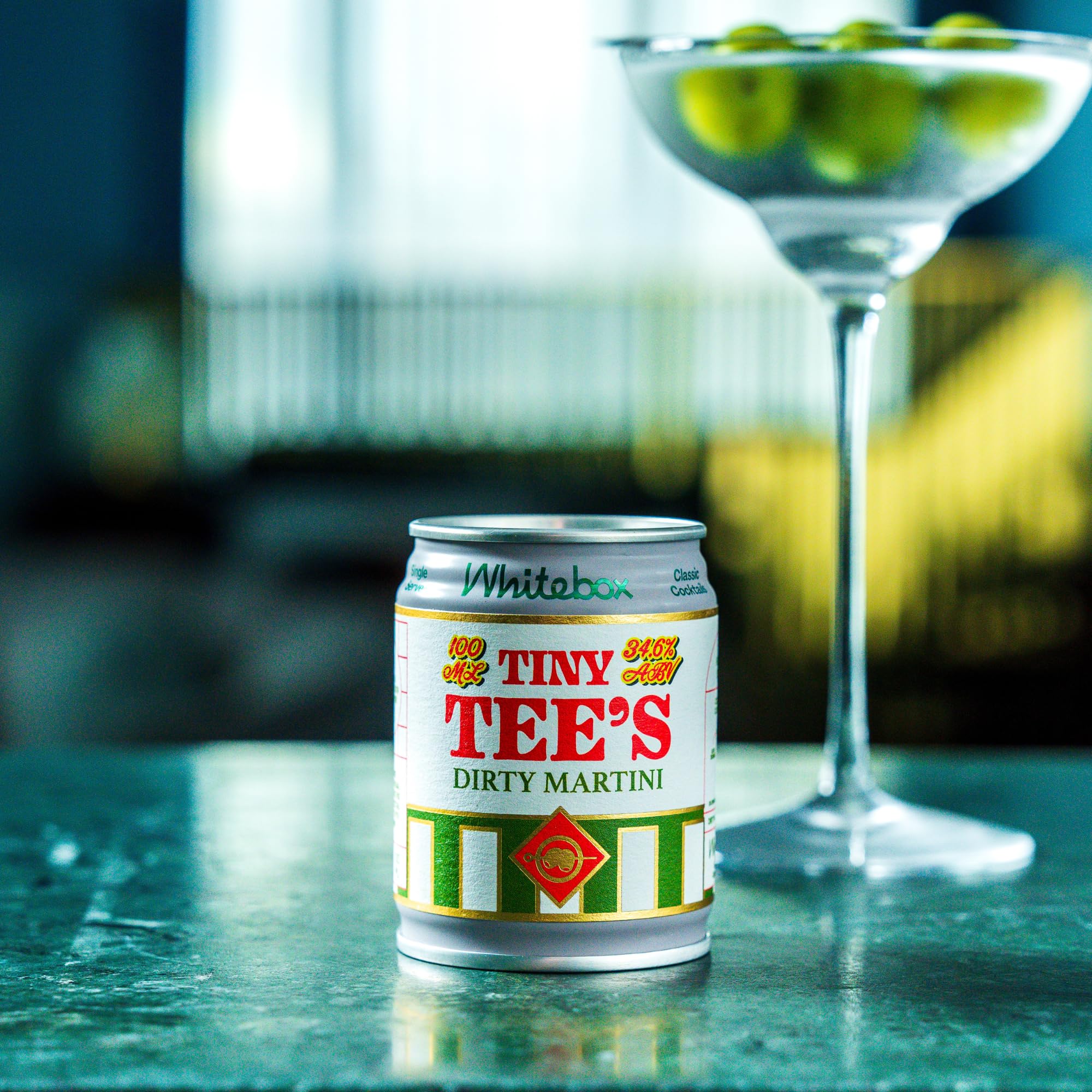 WHITEBOX COCKTAILS Single Serve Classic Tiny Tee's Dirty Martini — Case Of 4