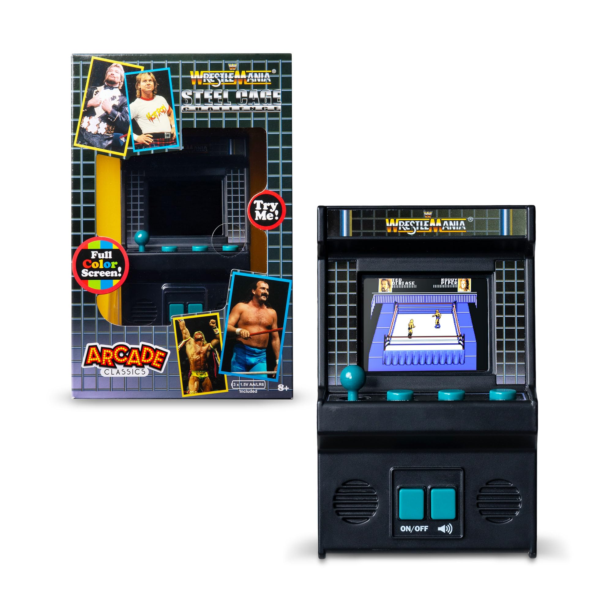 Arcade Classics Mini WWE – Retro Handheld Game with Joystick, Full-Color Display 5