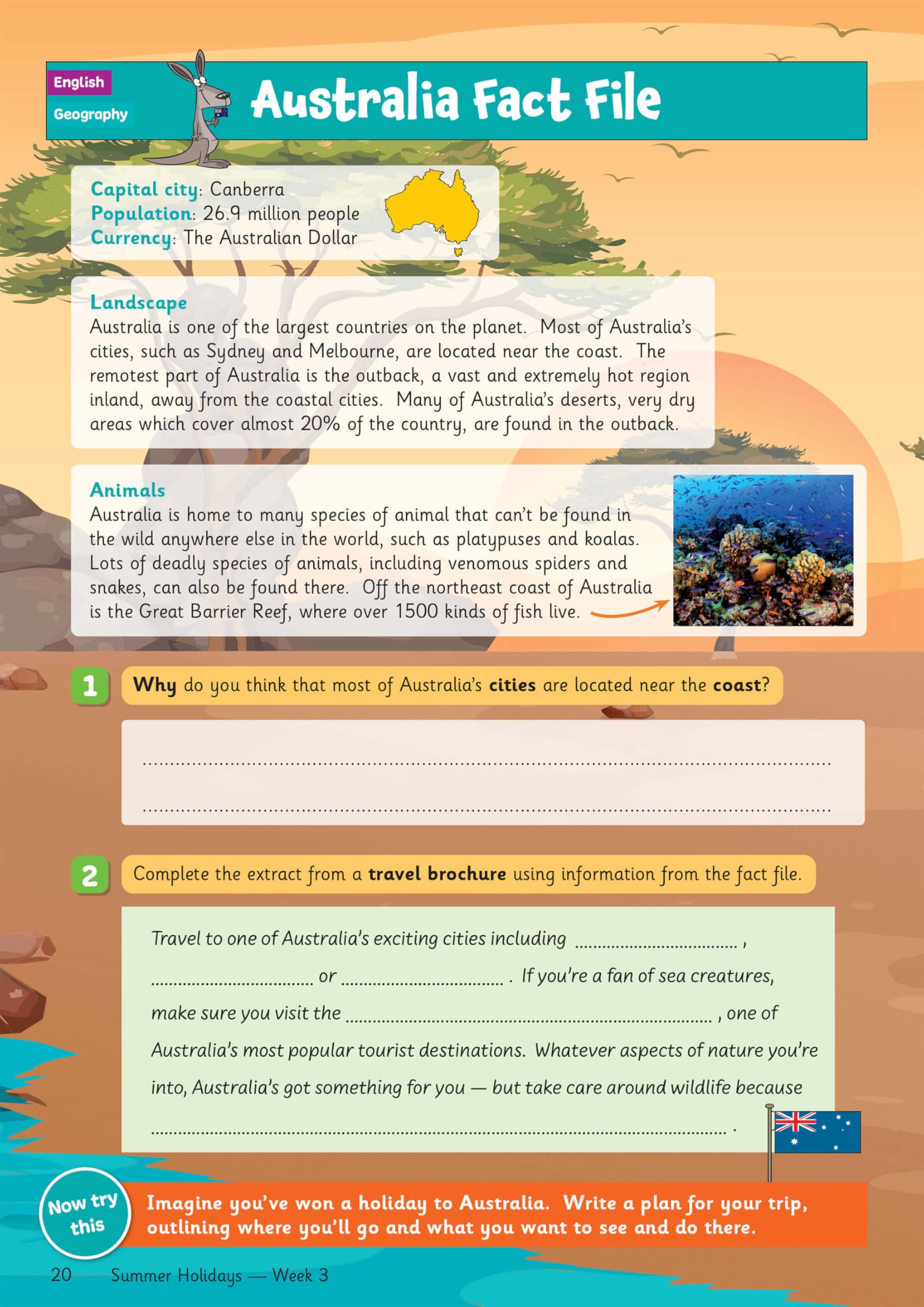 CGP Summer Holidays Activity Workbook - Year 4 to Year 5 Transition | Paperback | English 4