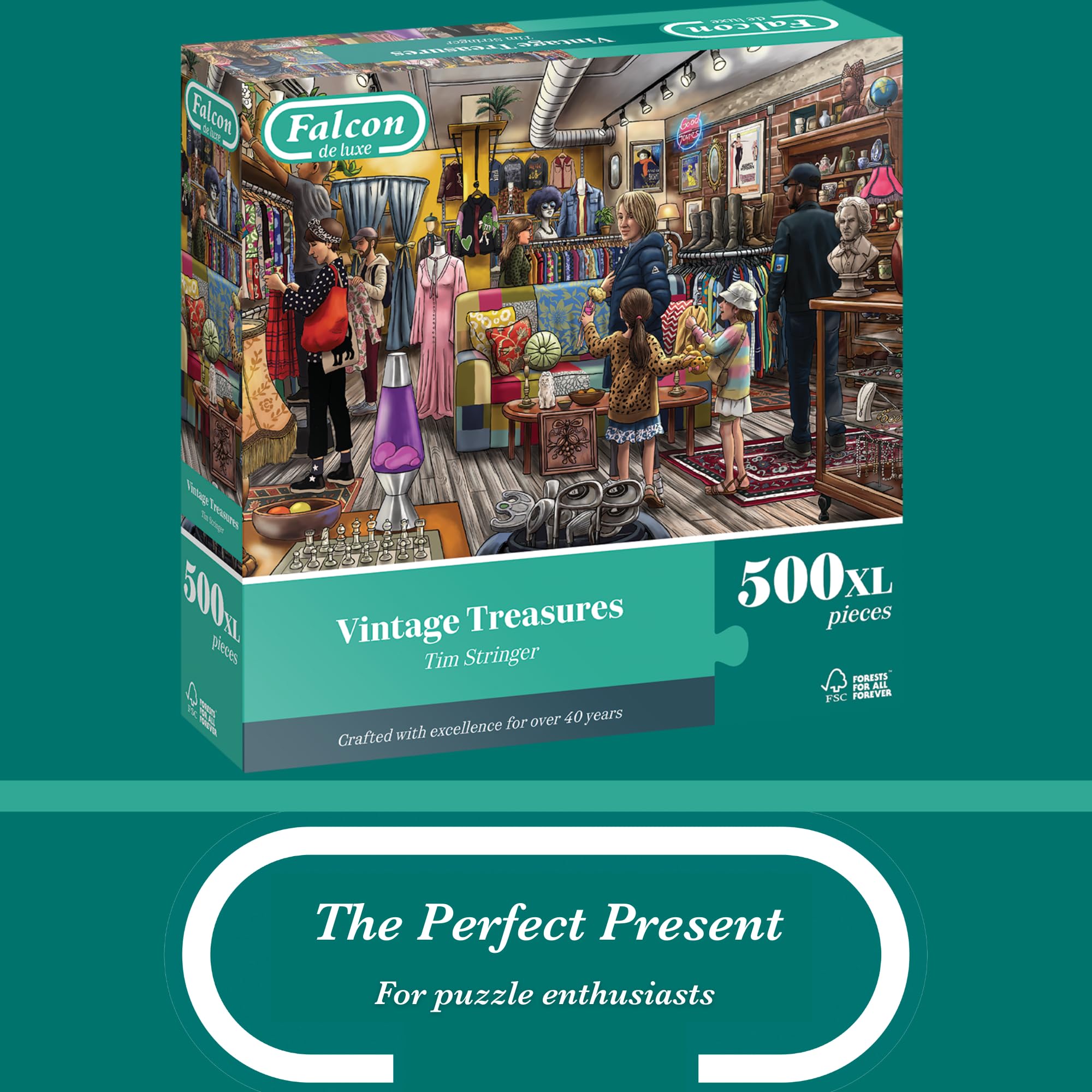 Falcon Vintage Treasures - 500 XL Piece Jigsaw Puzzle for Adults 3