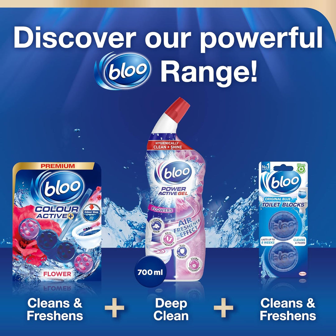 Bloo - Colour Active Fresh Flowers Toilet Rim Block 50g